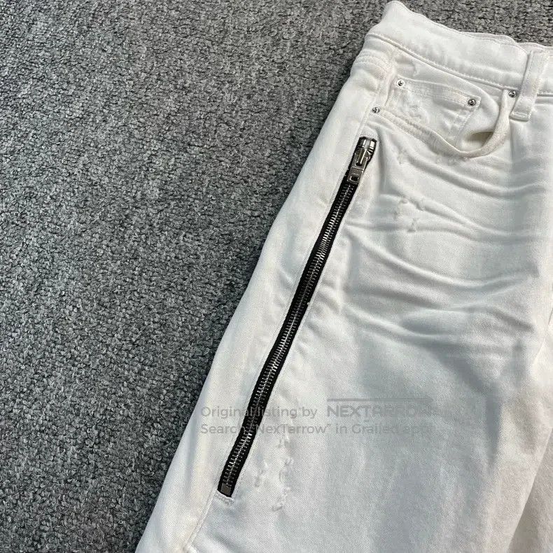 Amiri Amiri White Zipper Denim Pants Size US 26 / EU 42 - 3 Thumbnail