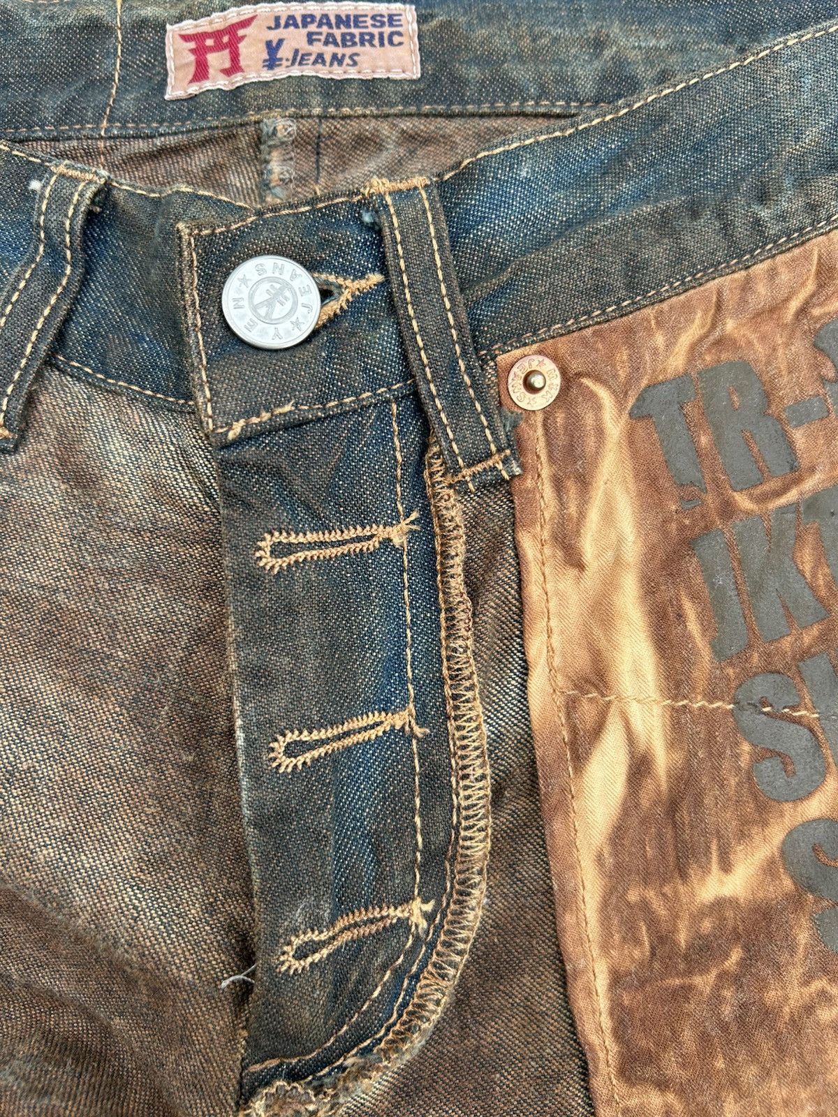 Kapital VINTAGE MICHIKO KOSHINO YEN RUSTY BUCKLE BACK DENIM JEANS Size US 27 - 4 Thumbnail