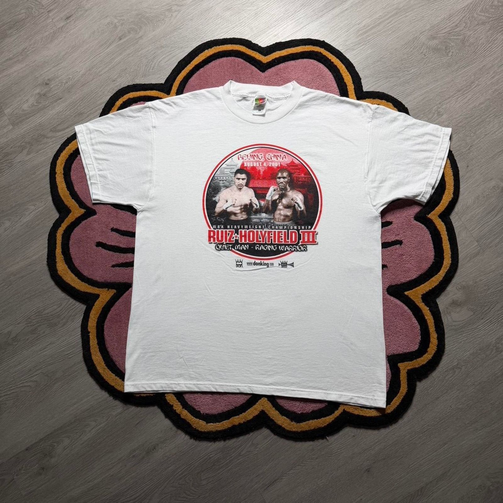 Vintage Vintage John Ruiz vs Evander Holyfield WBA Boxing T-shirt Size US XL / EU 56 / 4 - 1 Thumbnail
