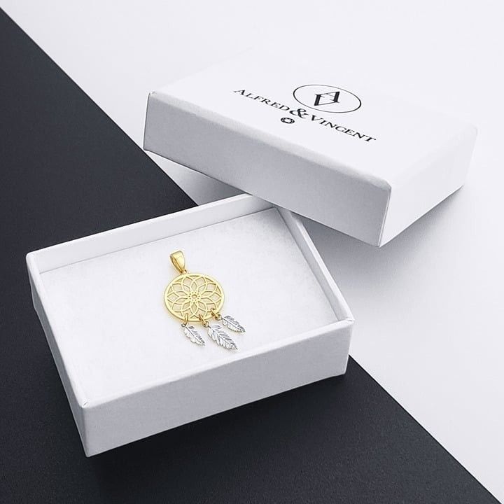 Other Dreamcatcher Willow Hoop Net Pendant 14k Yellow & White Gold Size ONE SIZE - 2 Thumbnail