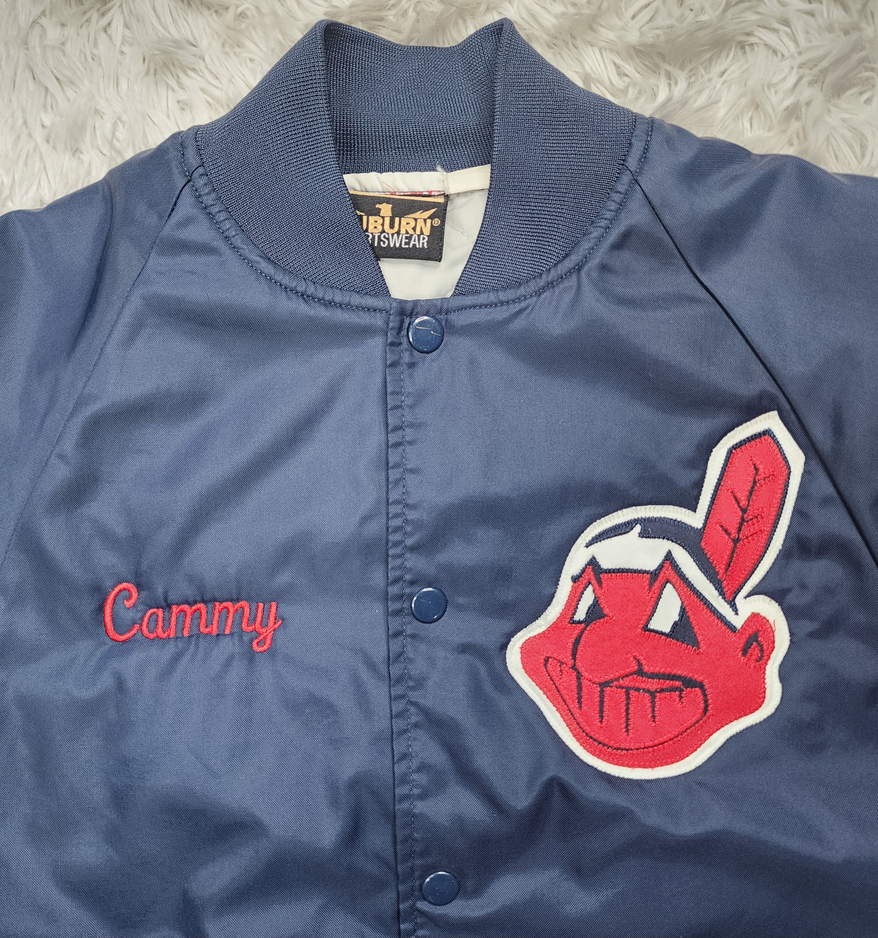 Auburn Sportswear Vintage Cleveland Indians bomber jacket personalized Size US S / EU 44-46 / 1 - 4 Thumbnail