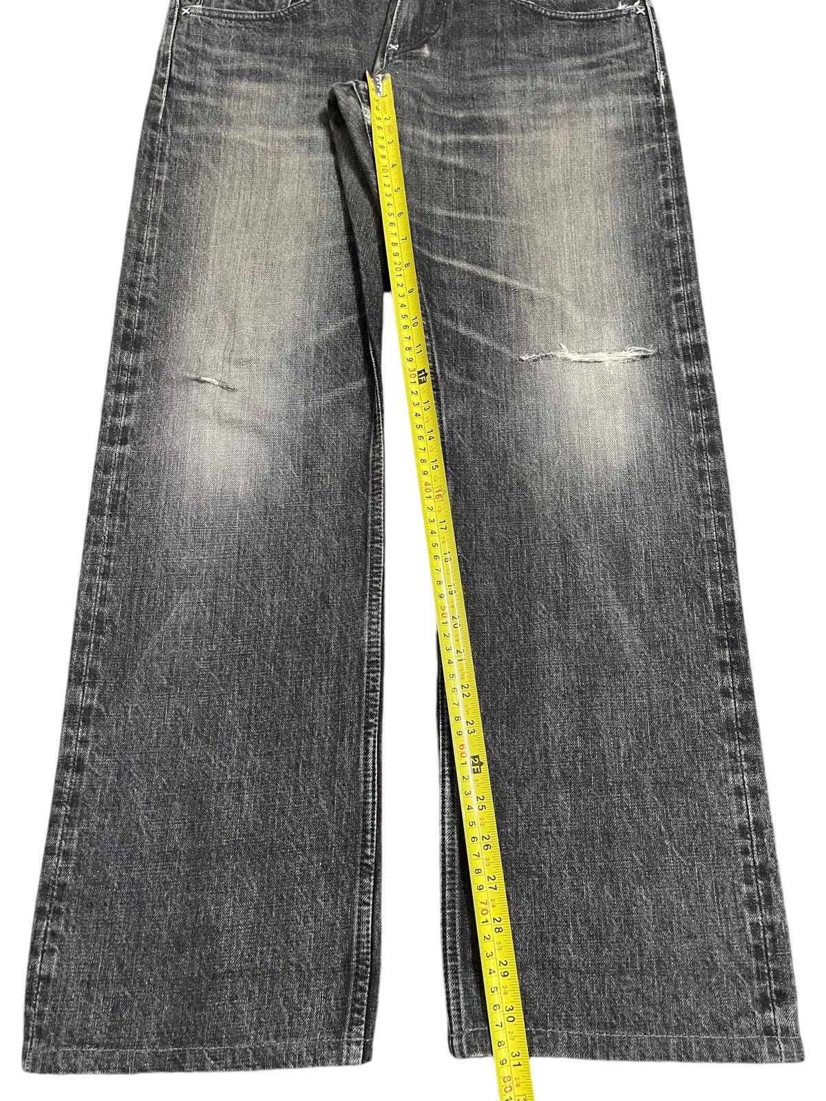 Studio D'Artisan Vintage Japan Studio Oribe Faded Wash Distress Loose Jeans Size US 35 - 15 Thumbnail