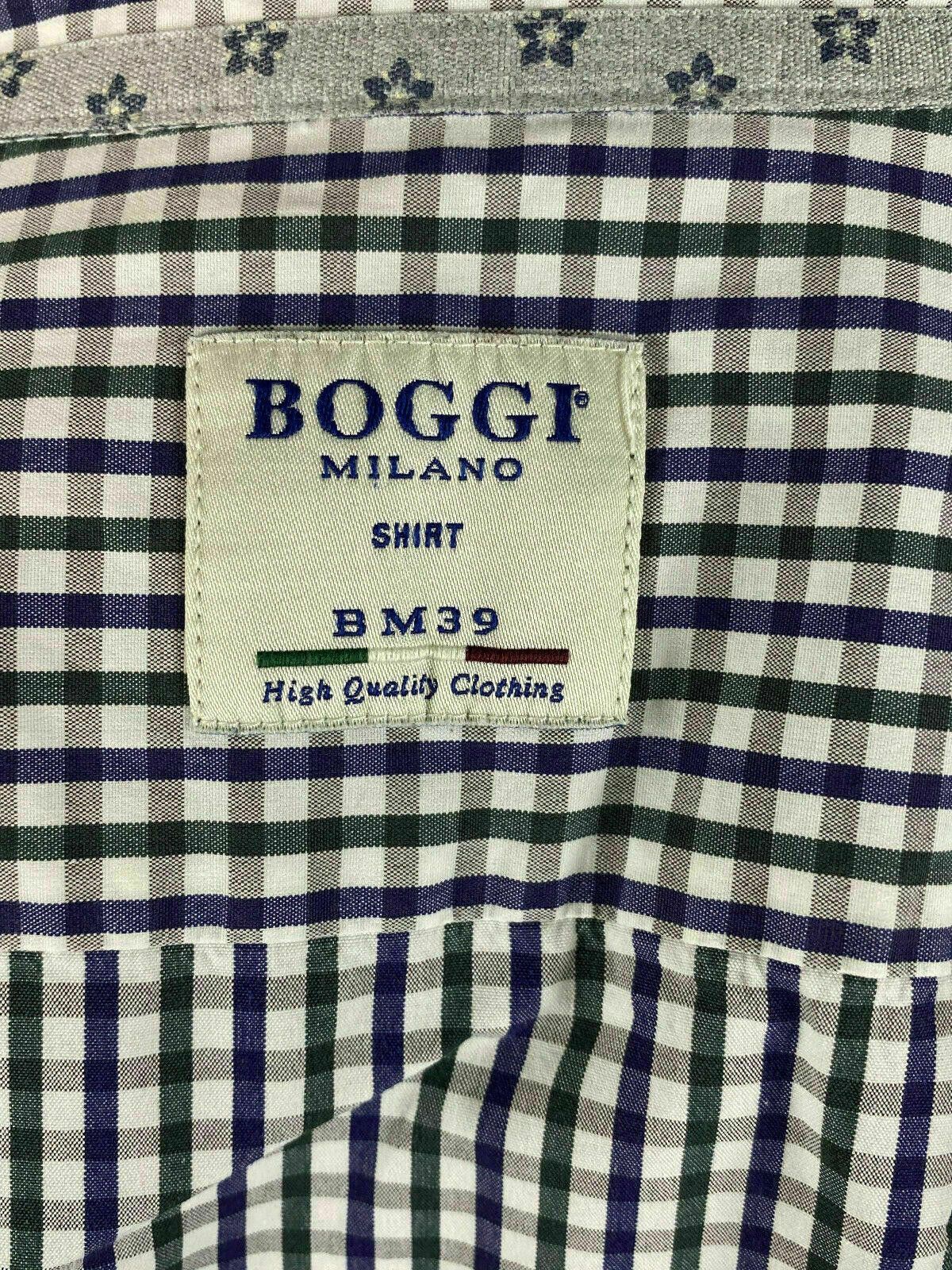 Designer Men Boggi Milano Multicolor Check Cotton Shirt Size XL Size US XL / EU 56 / 4 - 10 Thumbnail