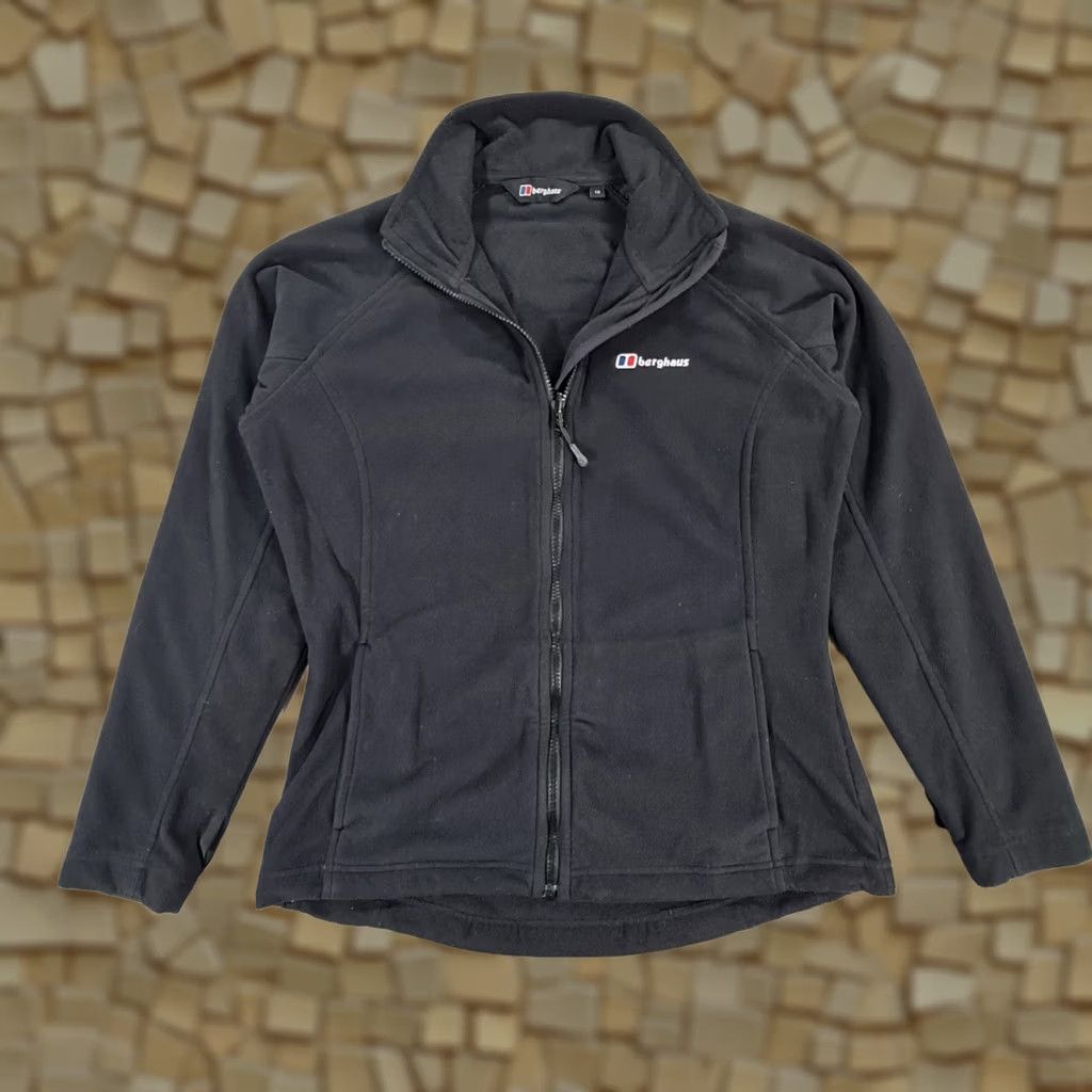 Berghaus Berghaus Womens Fleece Jacket Black 12 UK Full Zip Sweatshirt Jacket Women Carded Logo Pockets Lightweight Short 100% Polyester Sports Casual Regular Size XL / US 12-14 / IT 48-50 - 1 Thumbnail