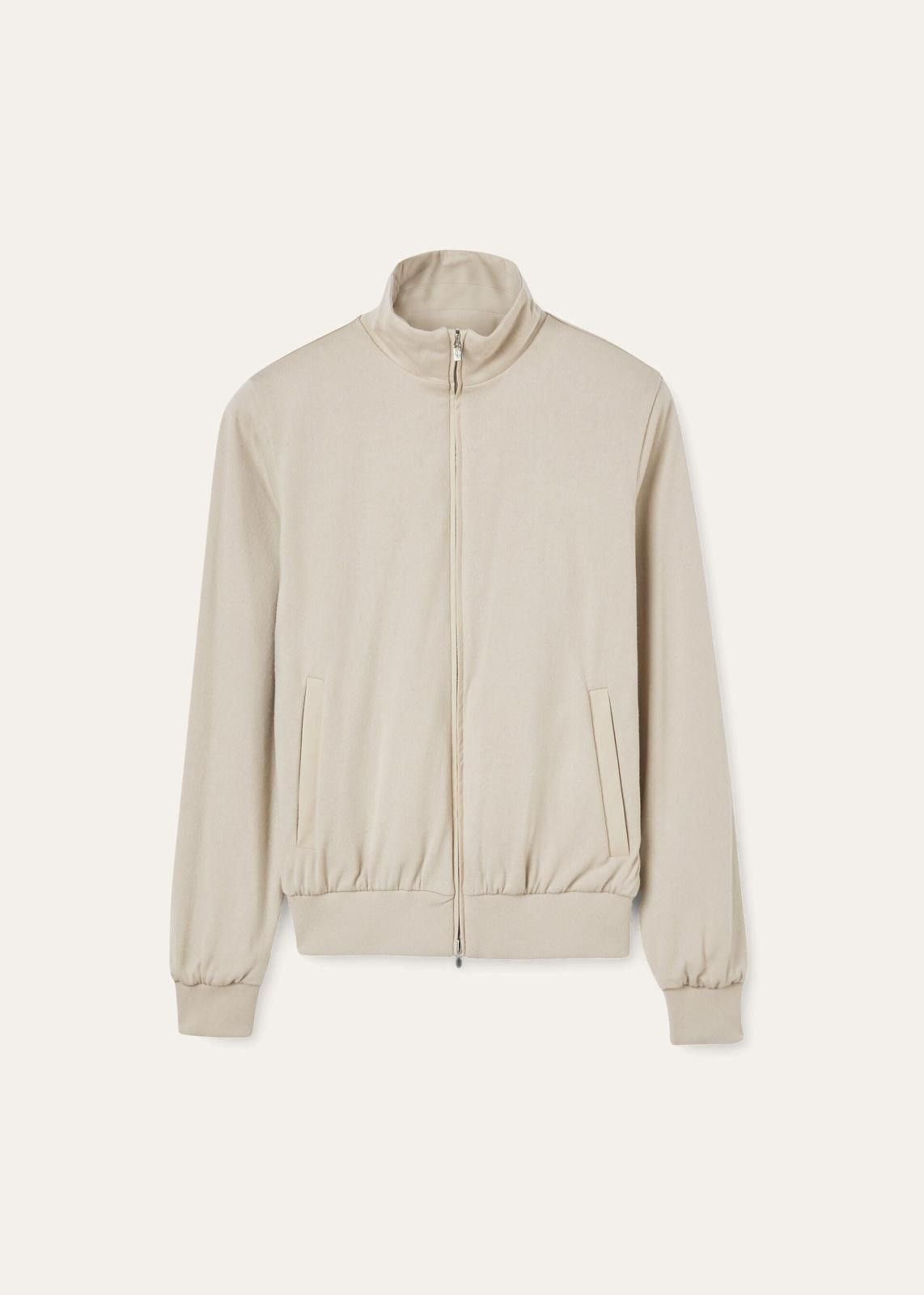 Loro Piana o1srvl11e0125 FAG3121 Reversible Bomber Jacket in Beige Size L / US 10 / IT 46 - 2 Thumbnail