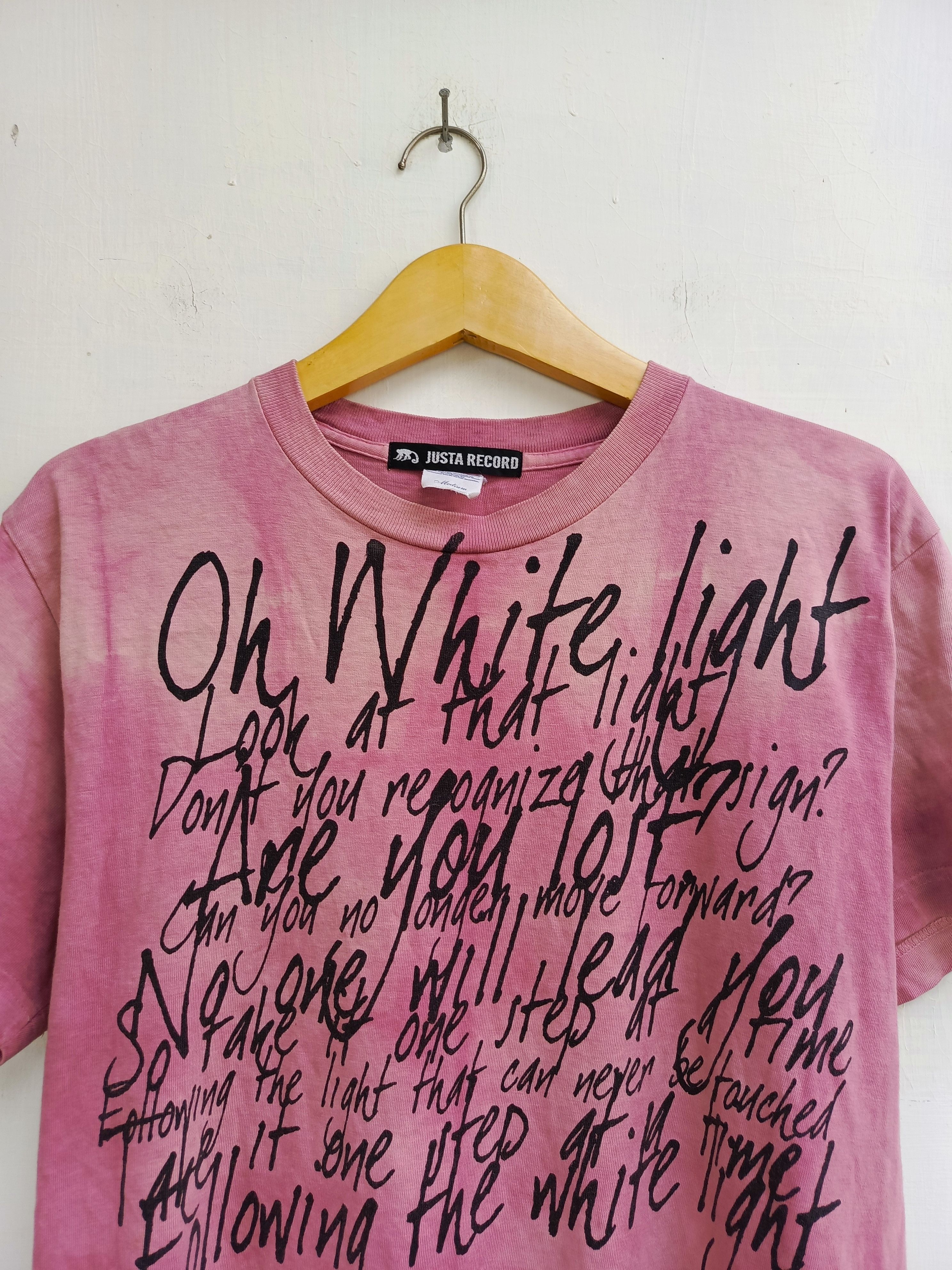 Japanese Brand Justa Record Tie Dye T-Shirt Bold Script Print Size US M / EU 48-50 / 2 - 2 Thumbnail