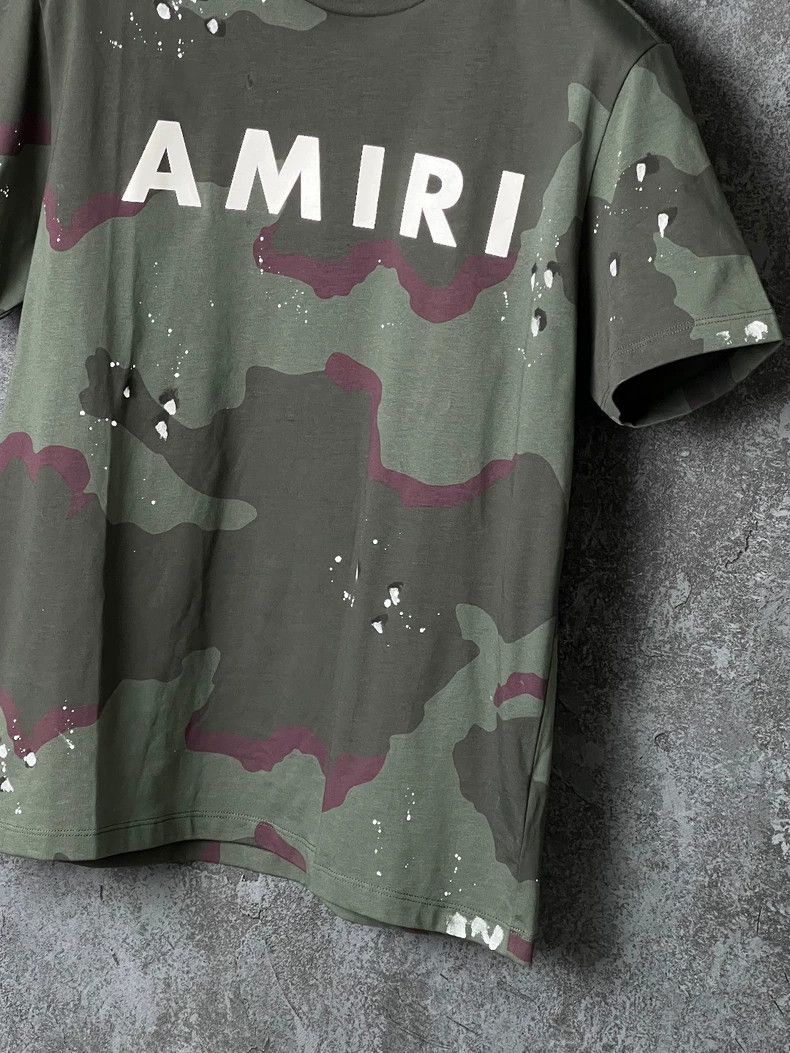 Amiri Amiri Camo Letter Printed Cotton T-Shirt Size US XS / EU 42 / 0 - 5 Thumbnail