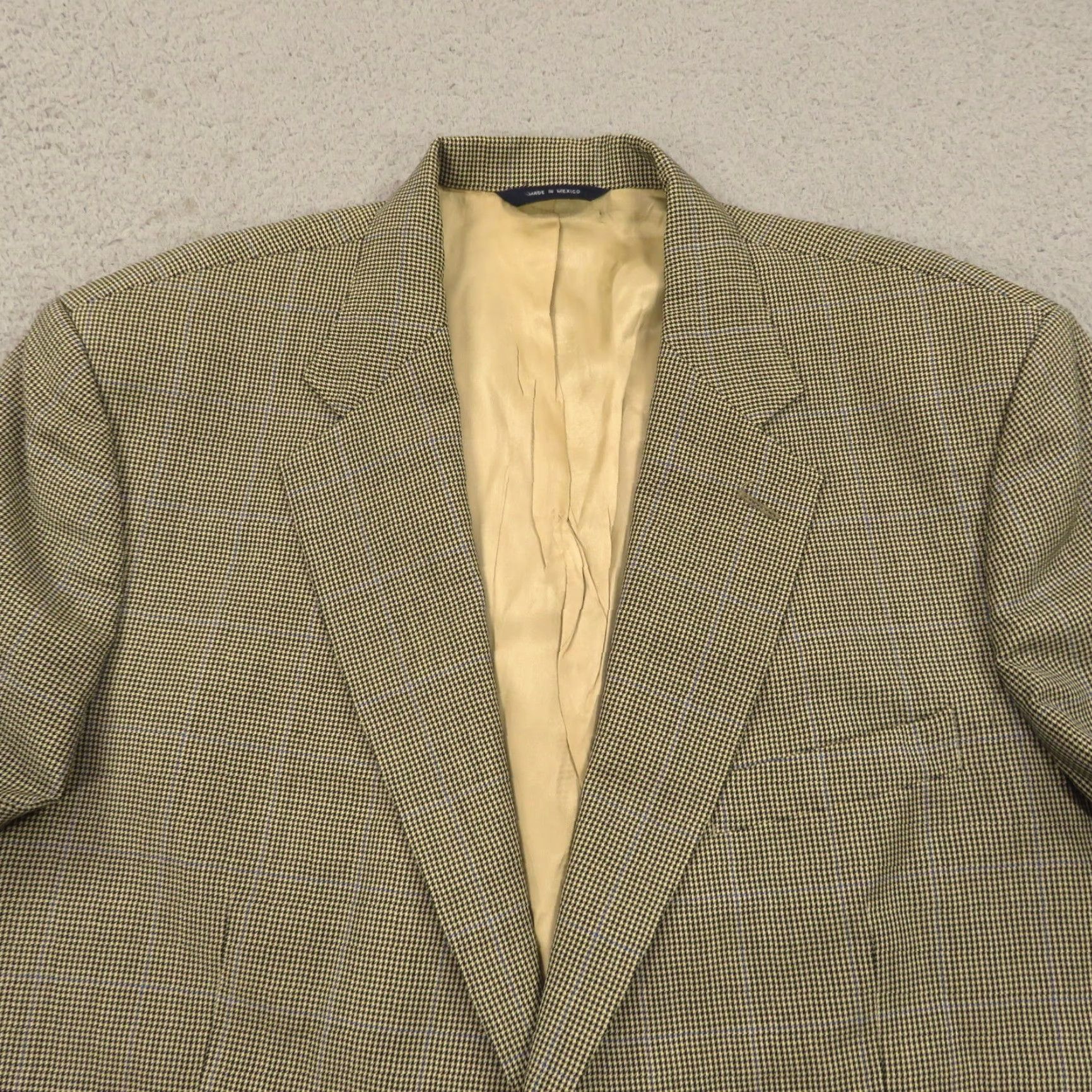 Brooks Brothers Brooks Brothers Blazer Sport Coat Jacket 44R Wool Cashmere Houndstooth Men Vintage Geometric Classic College Preppy USA Fashion Mens Size 44R - 4 Thumbnail