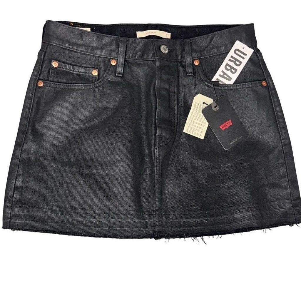 Levi's NWT LEVI Mini Black Denim Skirt Size 28" / US 6 / IT 42 - 1 Thumbnail