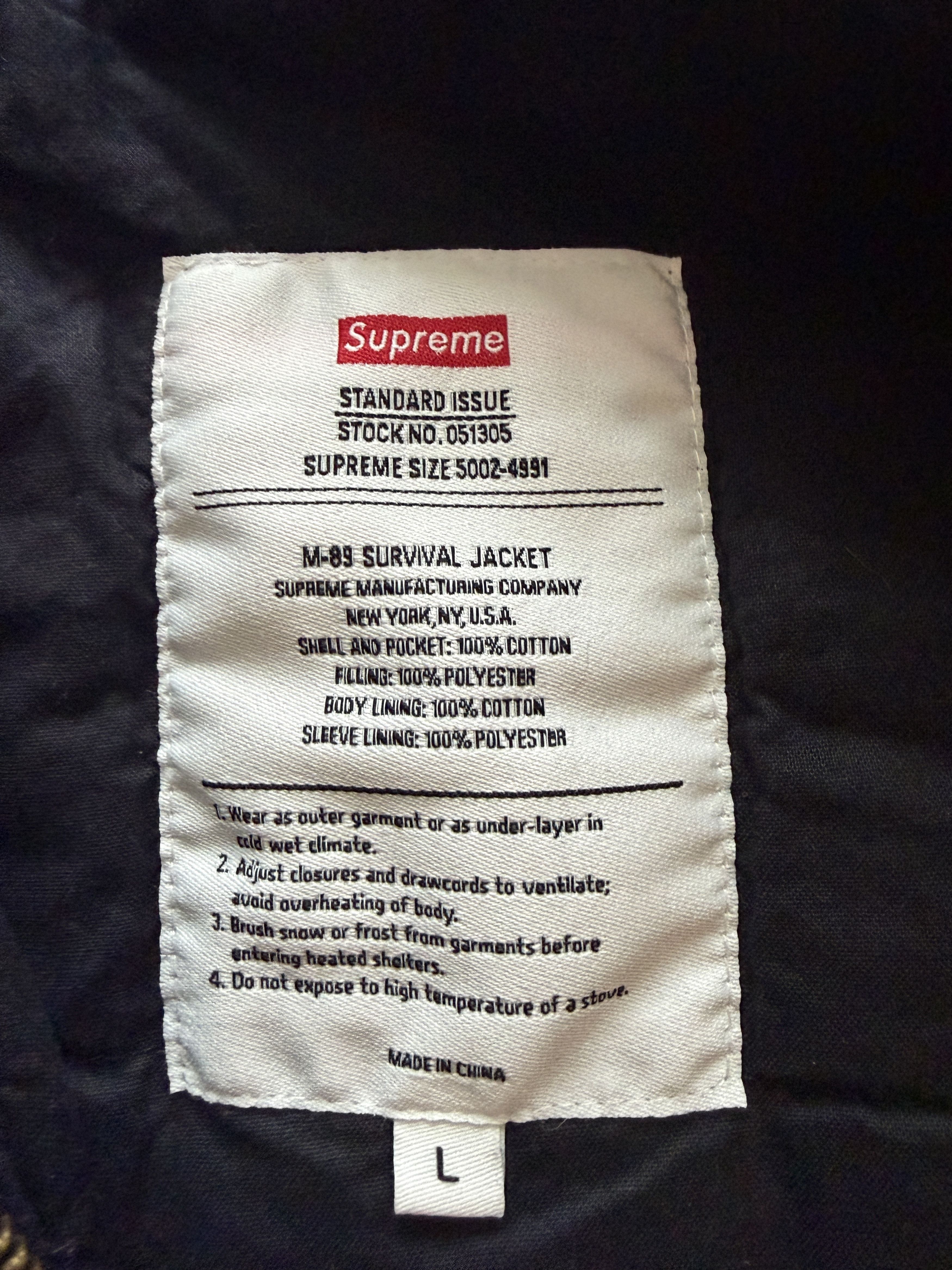 Supreme Aphex Twin Supreme M-65 Survival Jacket Padded Size US L / EU 52-54 / 3 - 7 Thumbnail