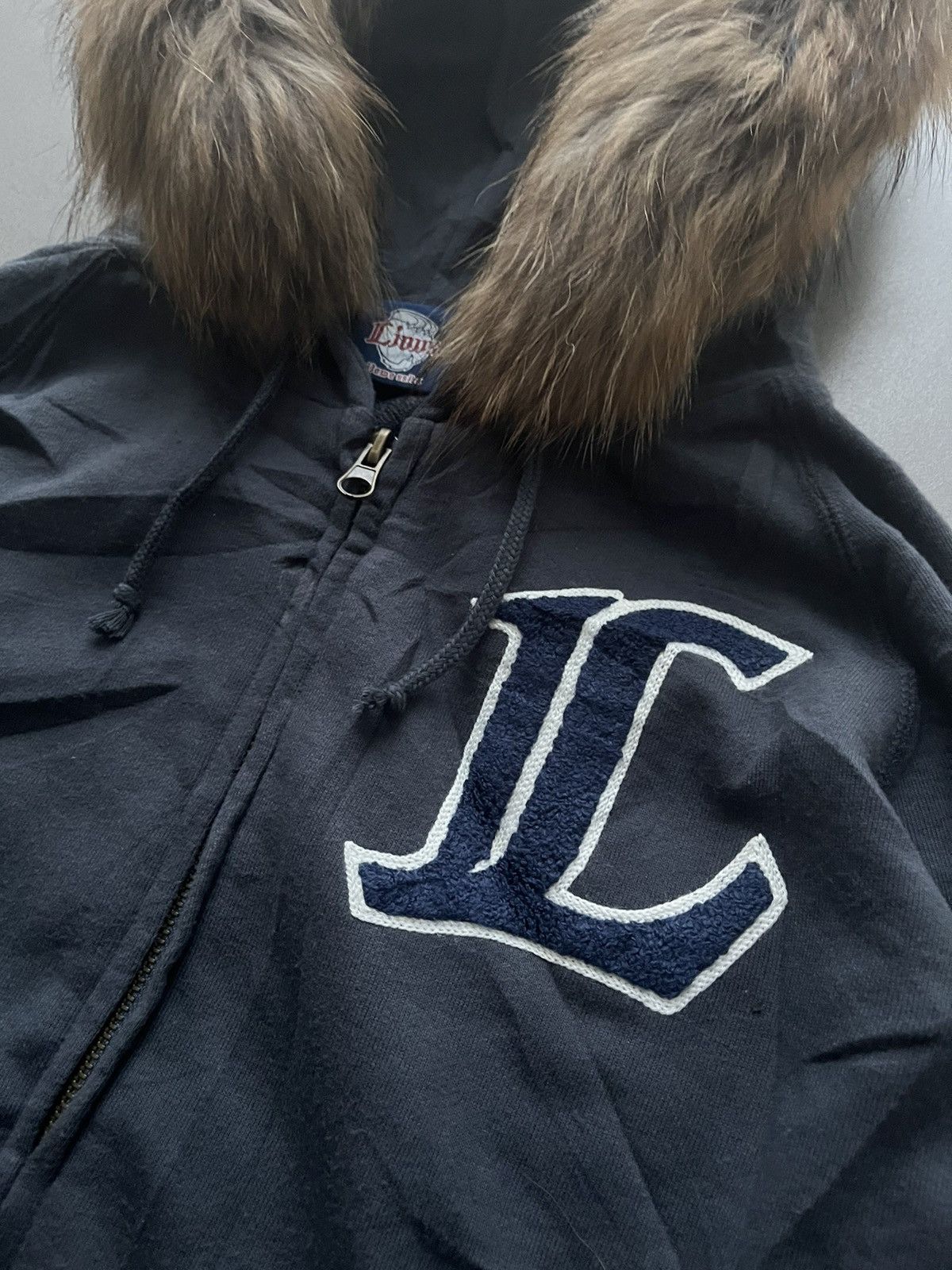 If Six Was Nine × Japanese Brand × Le Grande Bleu (L.G.B.) Japanese~Lions Fur Zip Hoodie Gothic Ifsixwasnine Lgb Style Size US M / EU 48-50 / 2 - 6 Thumbnail