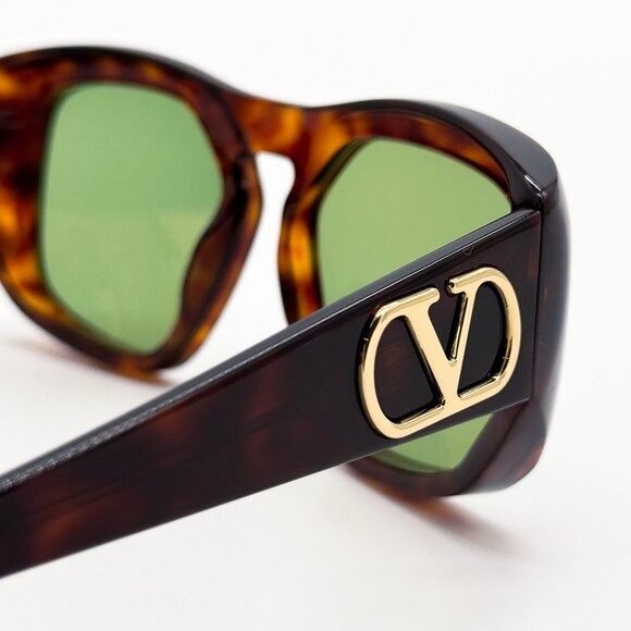 Valentino NEW VALENTINO SUNGLASSES VLS-179B HAVANA/GREEN GEOMETRIC WOM Size ONE SIZE - 5 Thumbnail