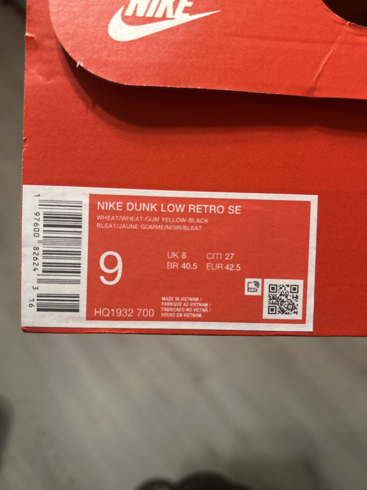 Nike Nike Dunk Low Retro SE Wheat Size US 9 / EU 42 - 6 Thumbnail