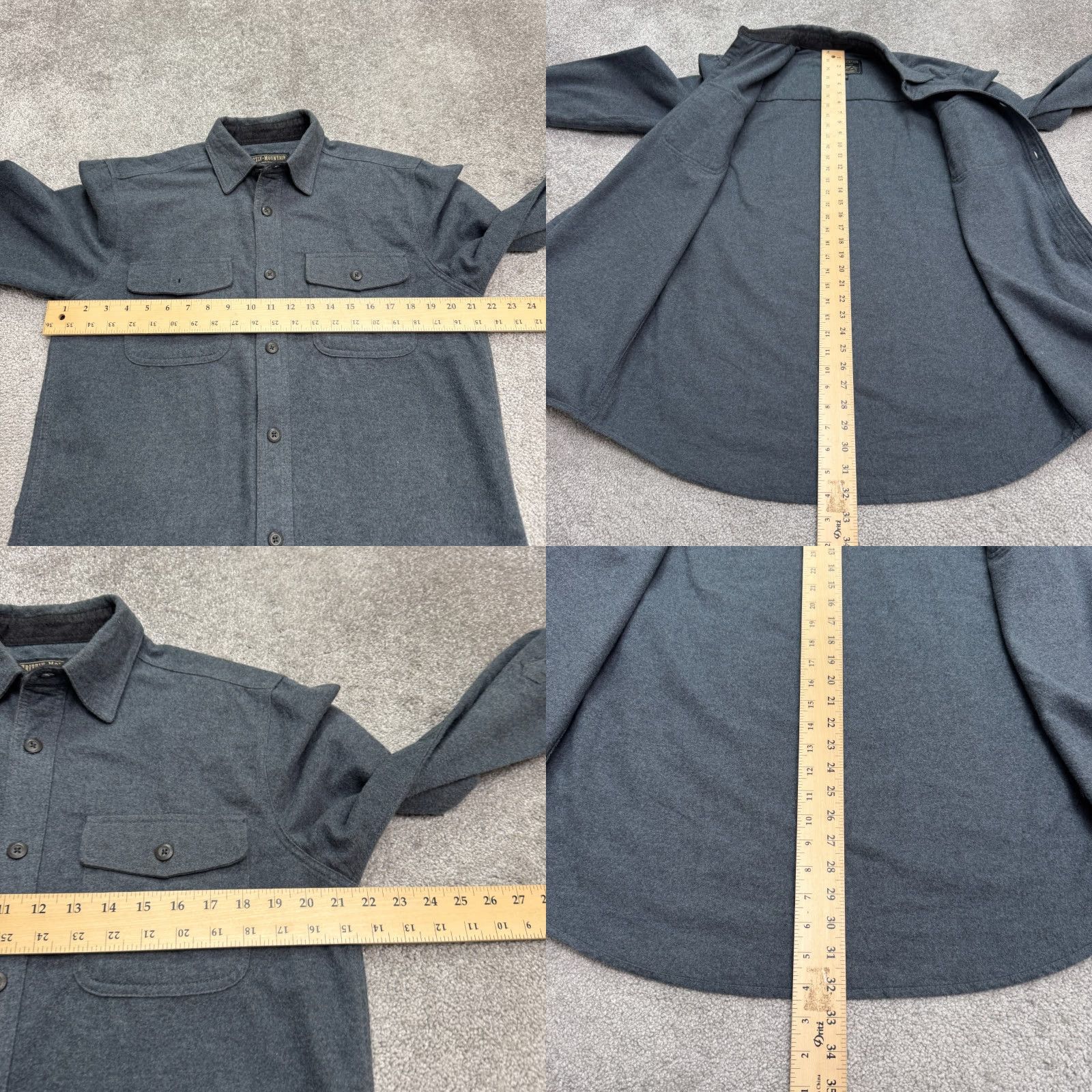 Vintage Grizzy Mountain Flannel Shirt Mens Medium Blue Heavyweight Work Button-Up Classic Outdoor Size US M / EU 48-50 / 2 - 8 Thumbnail