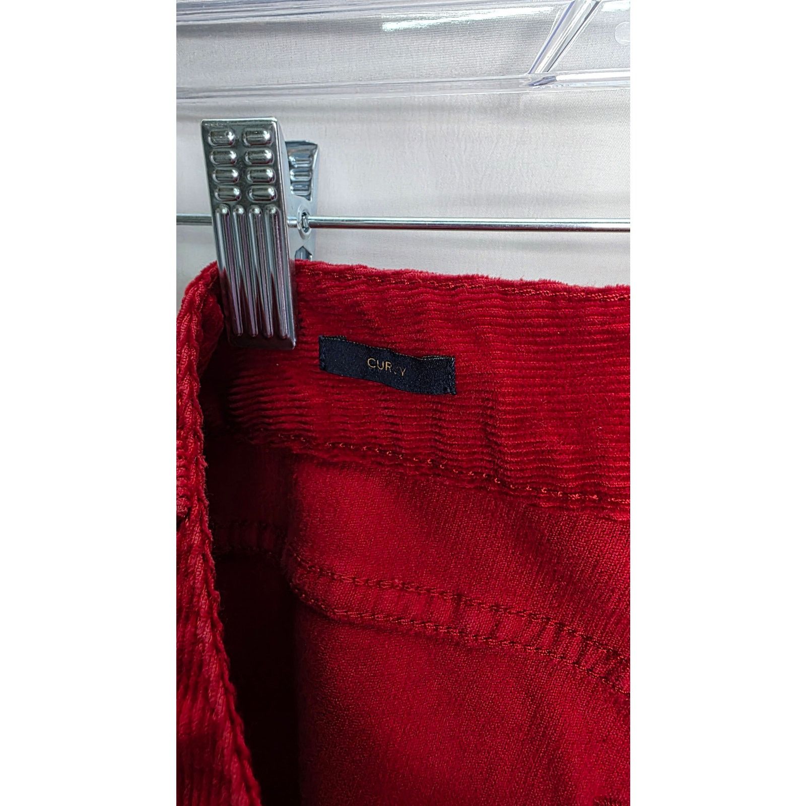 Other Talbots Red Classic Wide Leg Curvy Corduroy Women's Pants Size 35" - 8 Thumbnail
