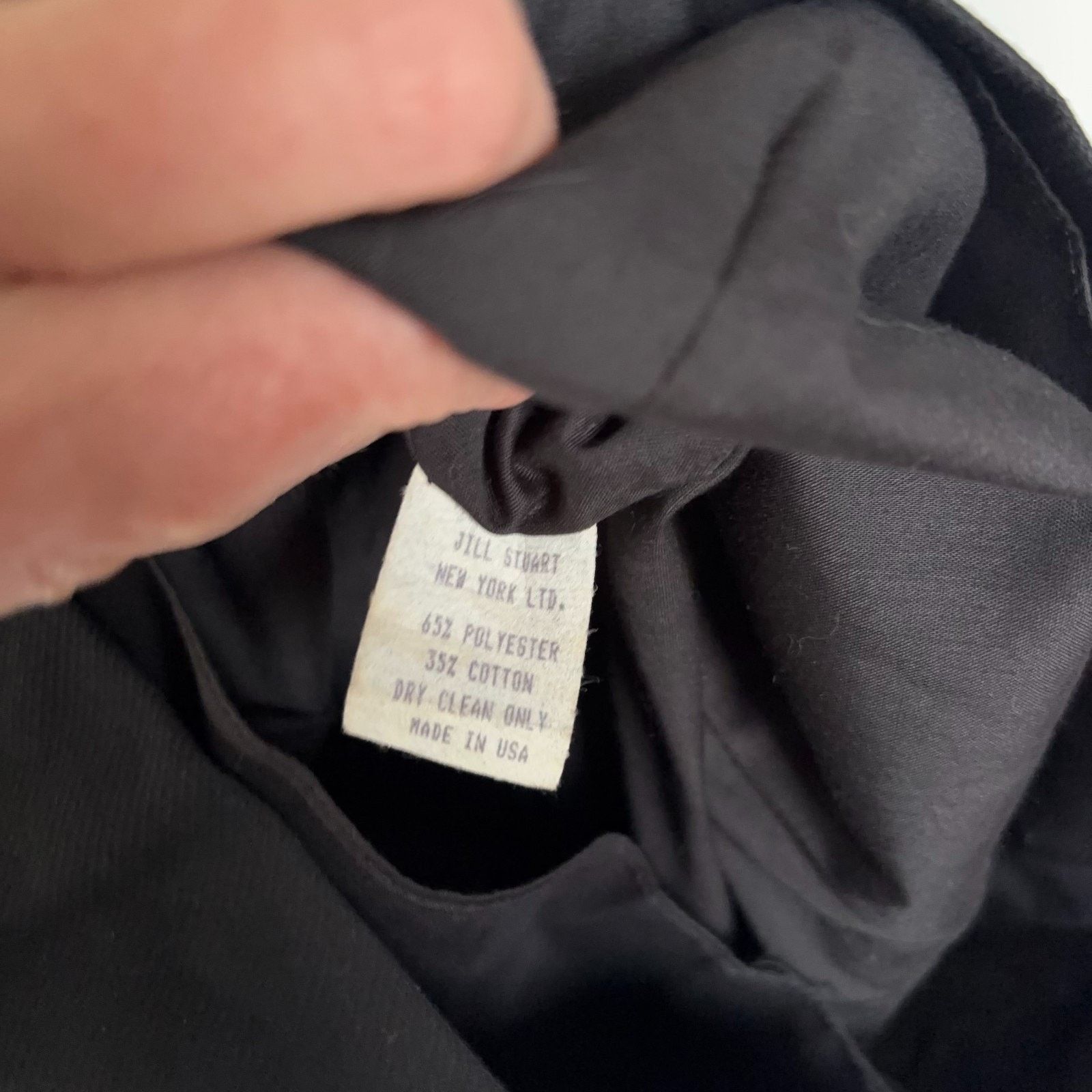 Other Vintage Jill Stuart Black Dress White Trim Cotton Womens 12 Size XL / US 12-14 / IT 48-50 - 6 Thumbnail