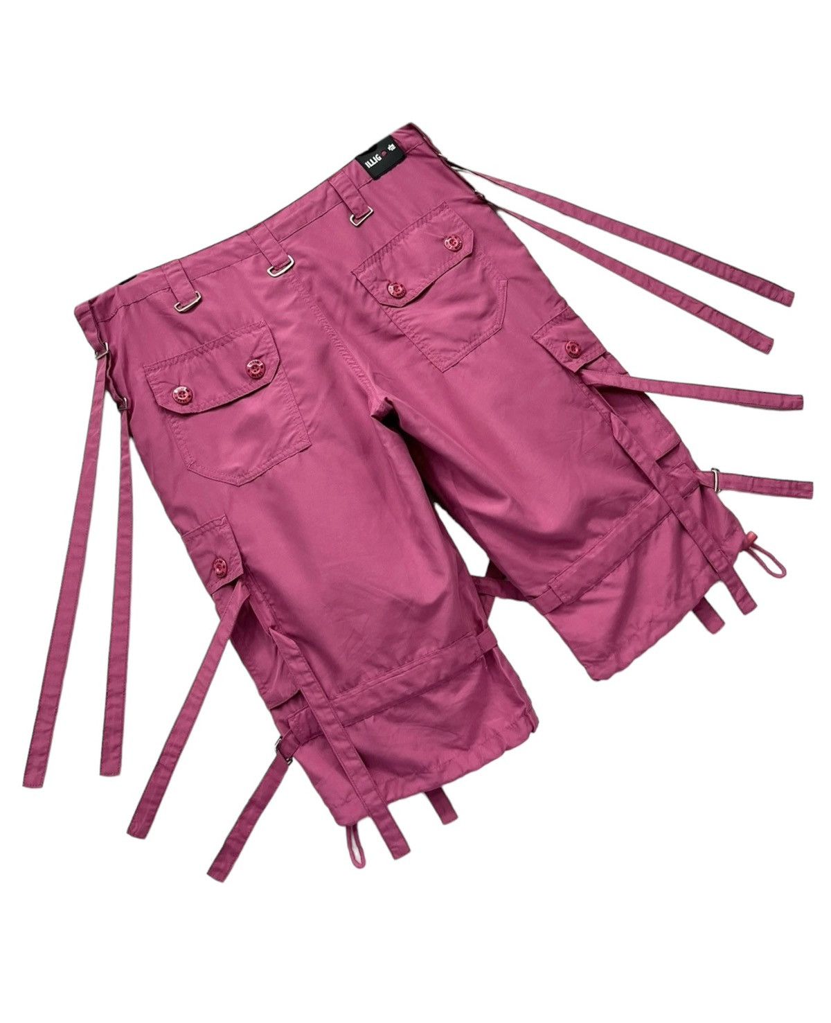 Japanese Brand 🔥ILLIG Multi-Bondage Poly-Parachute Street-Dance Cargo💥 Size US 31 - 2 Thumbnail