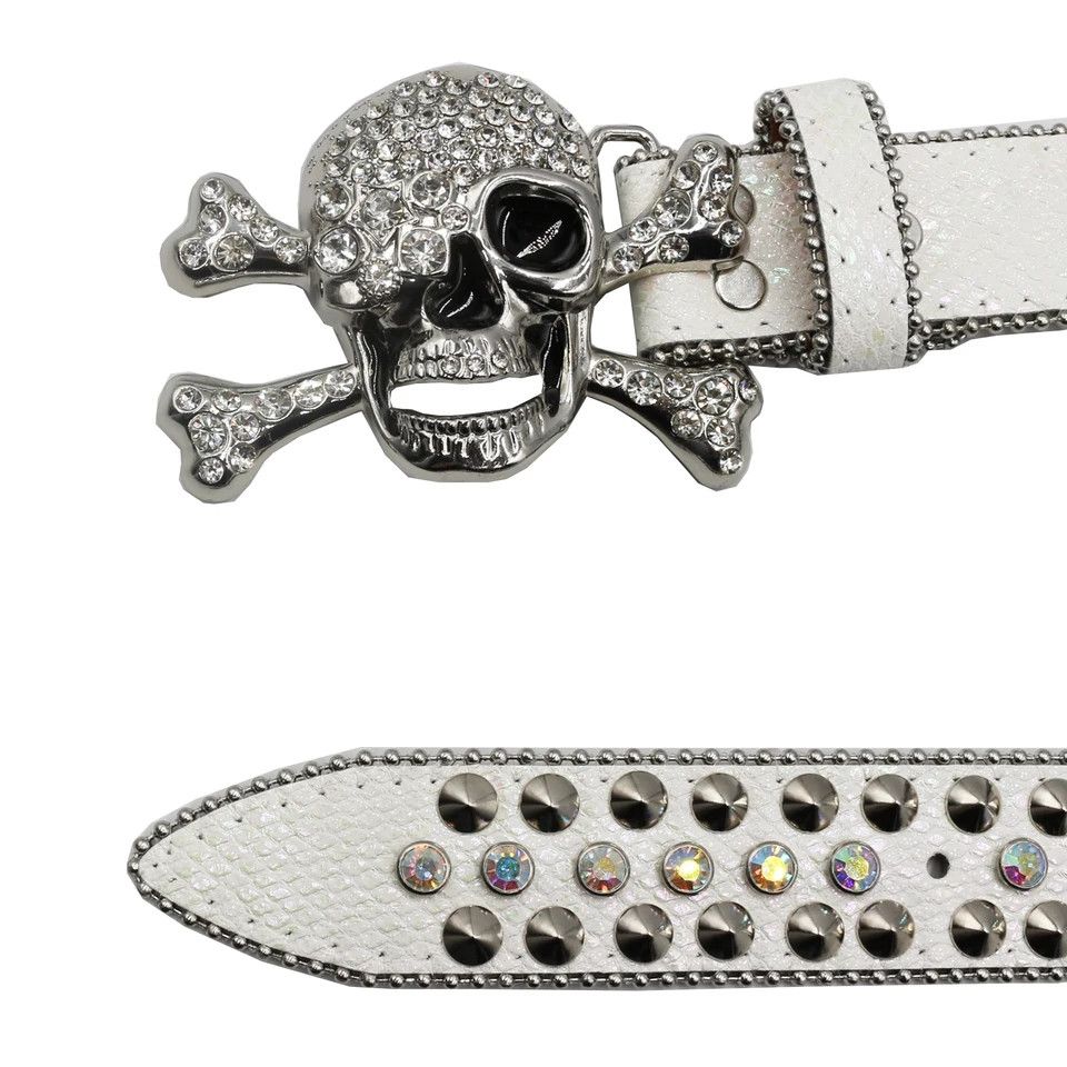 Designer Skull Rhinestone Y2k Belt Size ONE SIZE - 4 Thumbnail