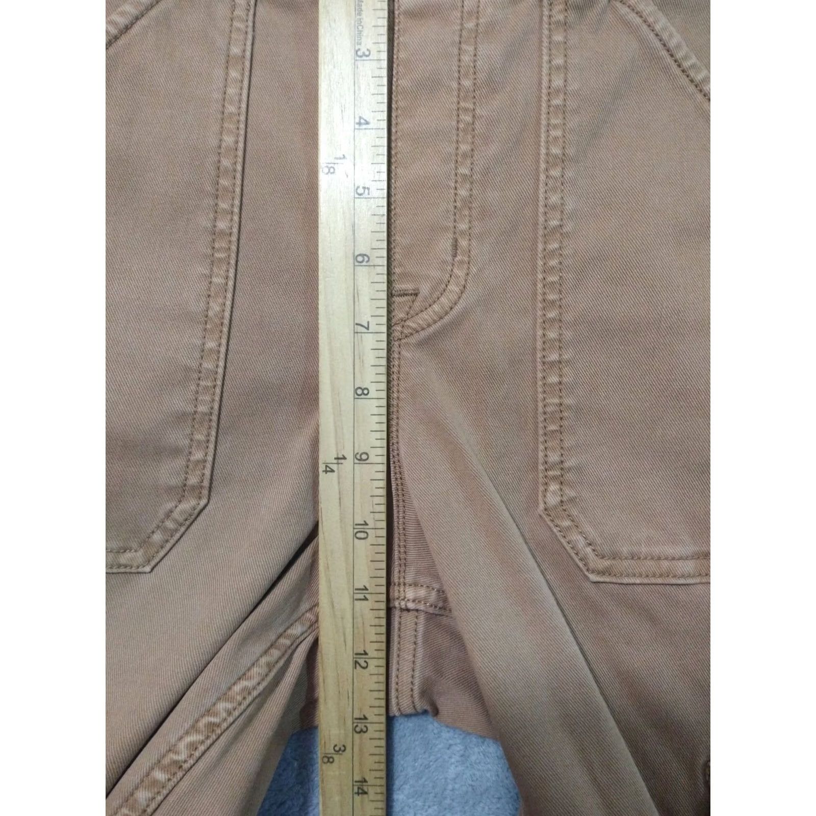 Spanx Spanx Pants Women Large Petite Brown Cargo Skinny Twill Ankle High Rise Pull On Size 36" / US 14 / IT 50 - 4 Thumbnail