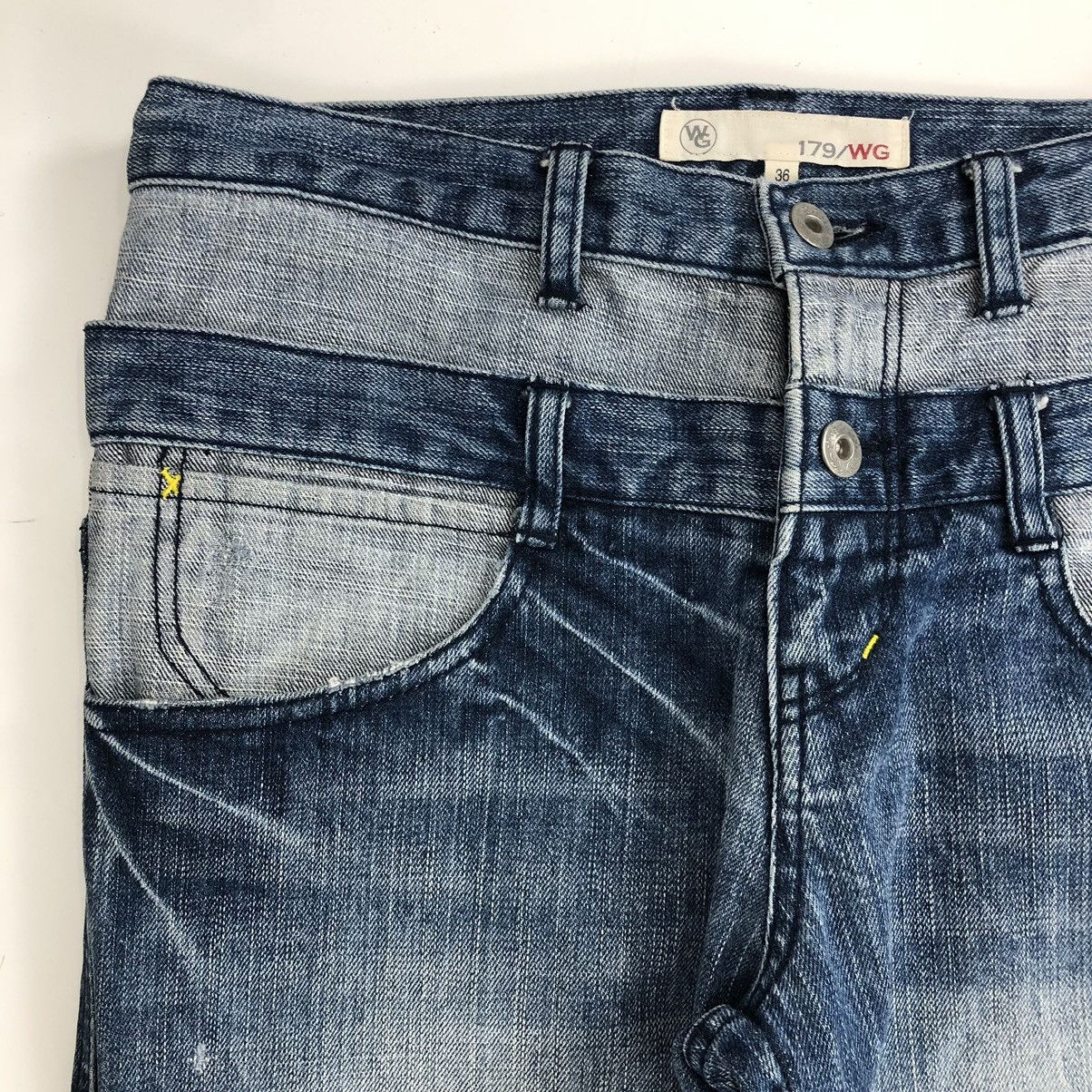 If Six Was Nine × Japanese Brand × PPFM 179/WG Nicole Club Double Waist Blue Wash Jeans Size US 36 / EU 52 - 4 Thumbnail