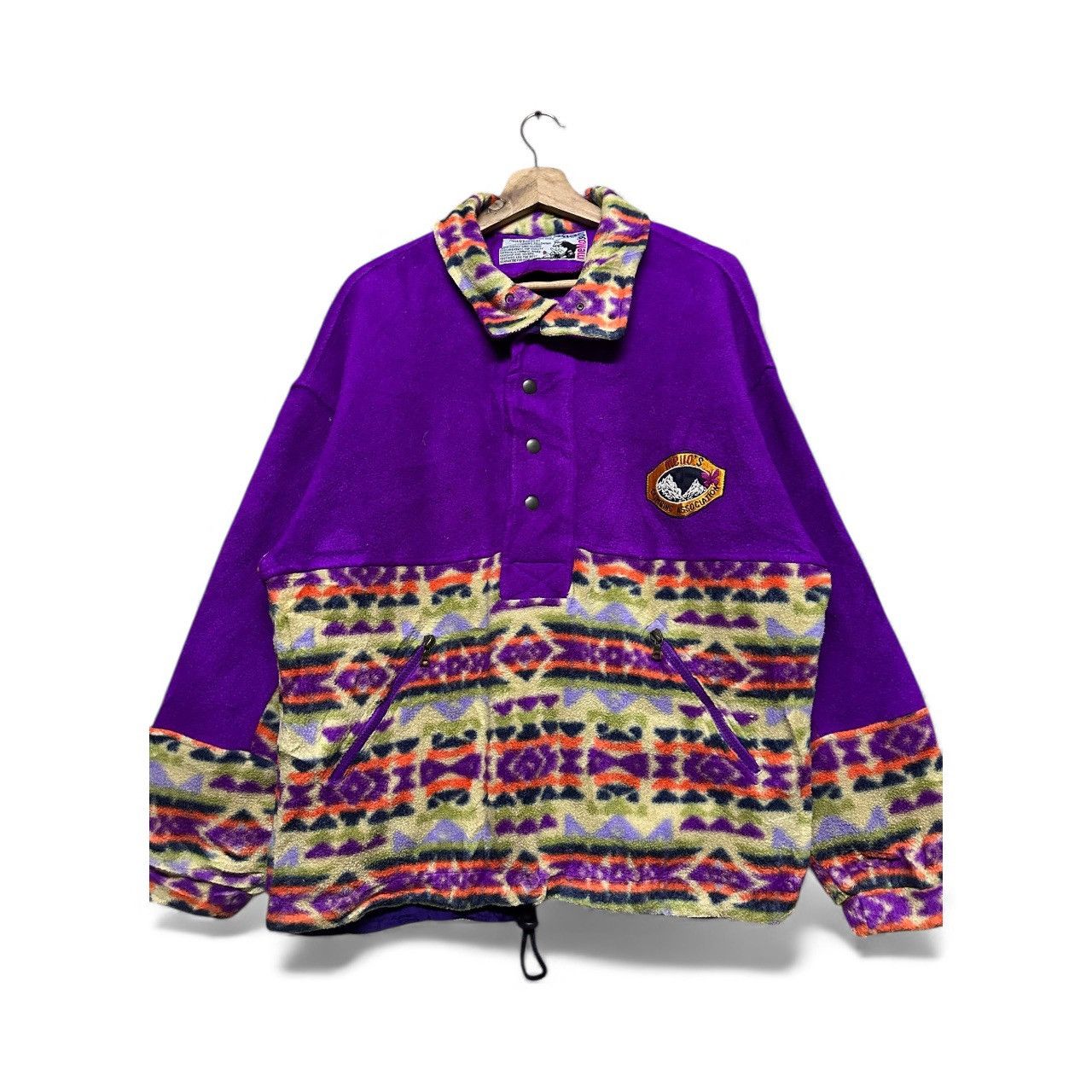 Vintage Vtg🔥Melo’s Polartec Fleece Pullover Aztec Navajo Jacket Size US L / EU 52-54 / 3 - 2 Thumbnail