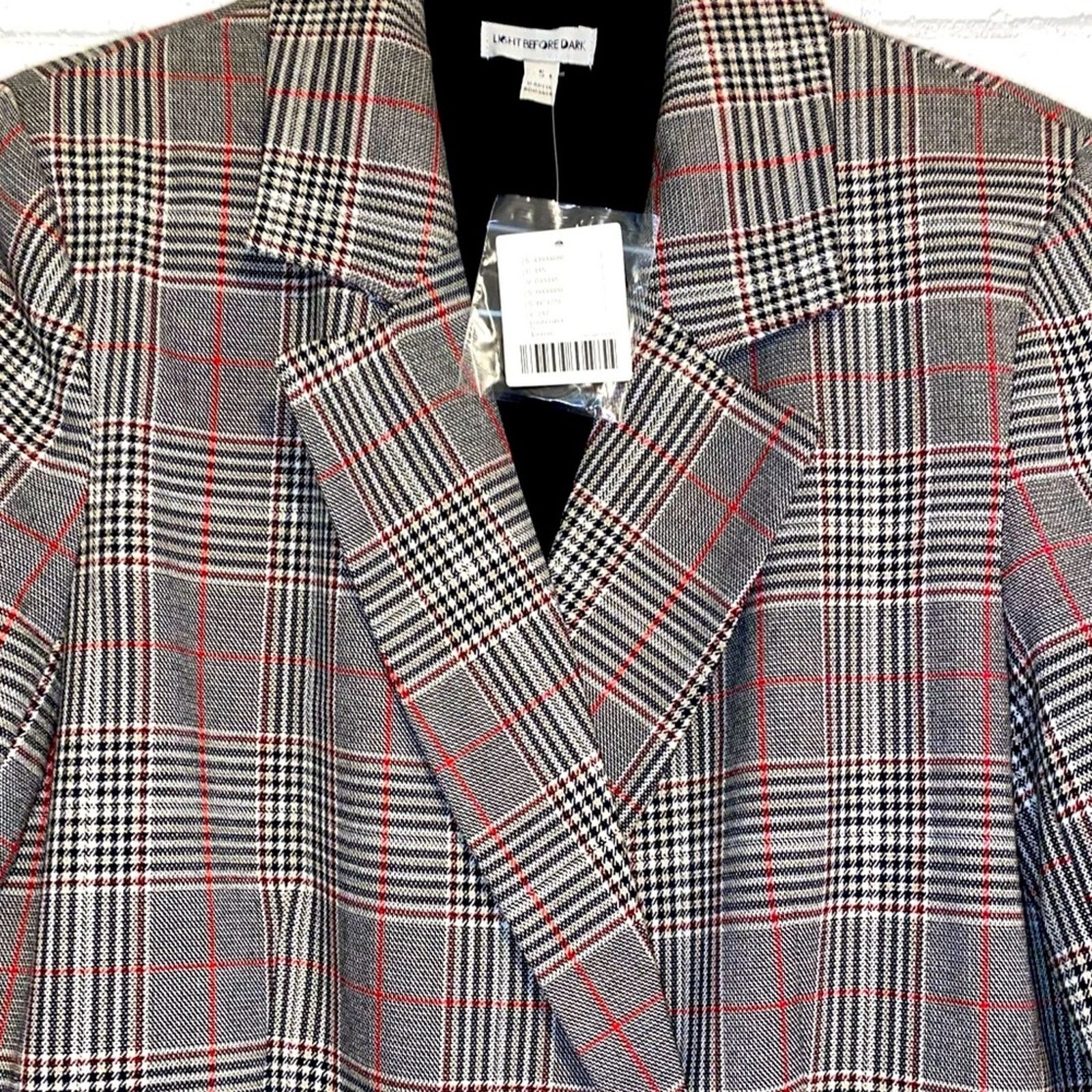 Urban Outfitters New Urban Outfitters $99 Plaid Red Blk Check Blazer S Size S / US 4 / IT 40 - 5 Thumbnail