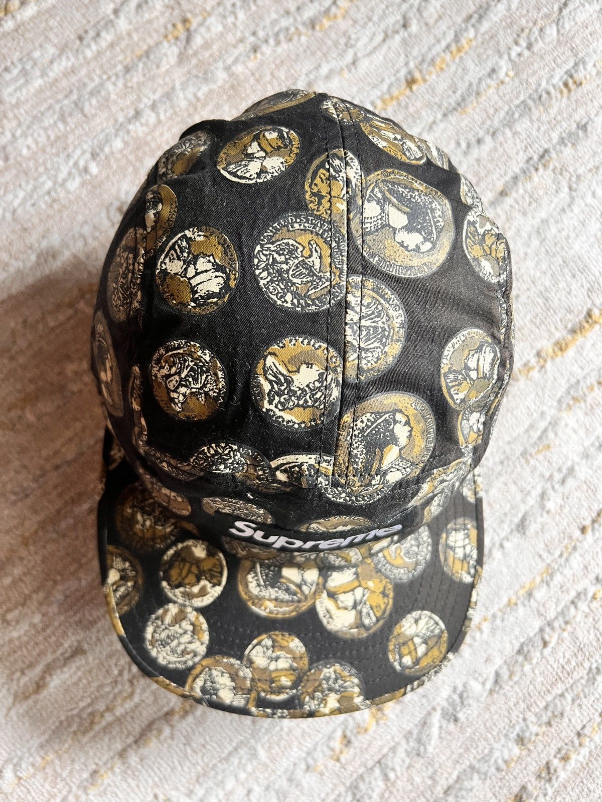 Supreme Supreme Medallion Black 5 Panel Hat Size ONE SIZE - 4 Thumbnail