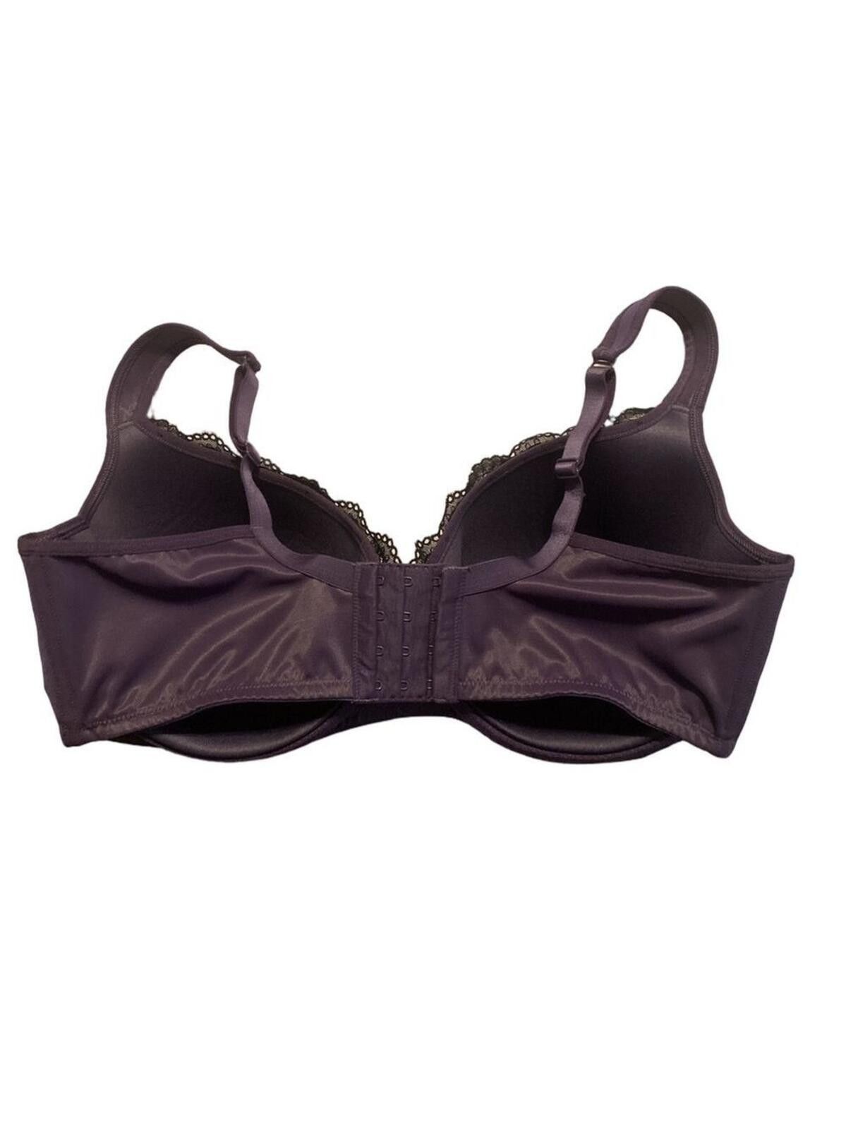 Other Cacique purple & black lace Bra 40DDD Size ONE SIZE - 3 Thumbnail