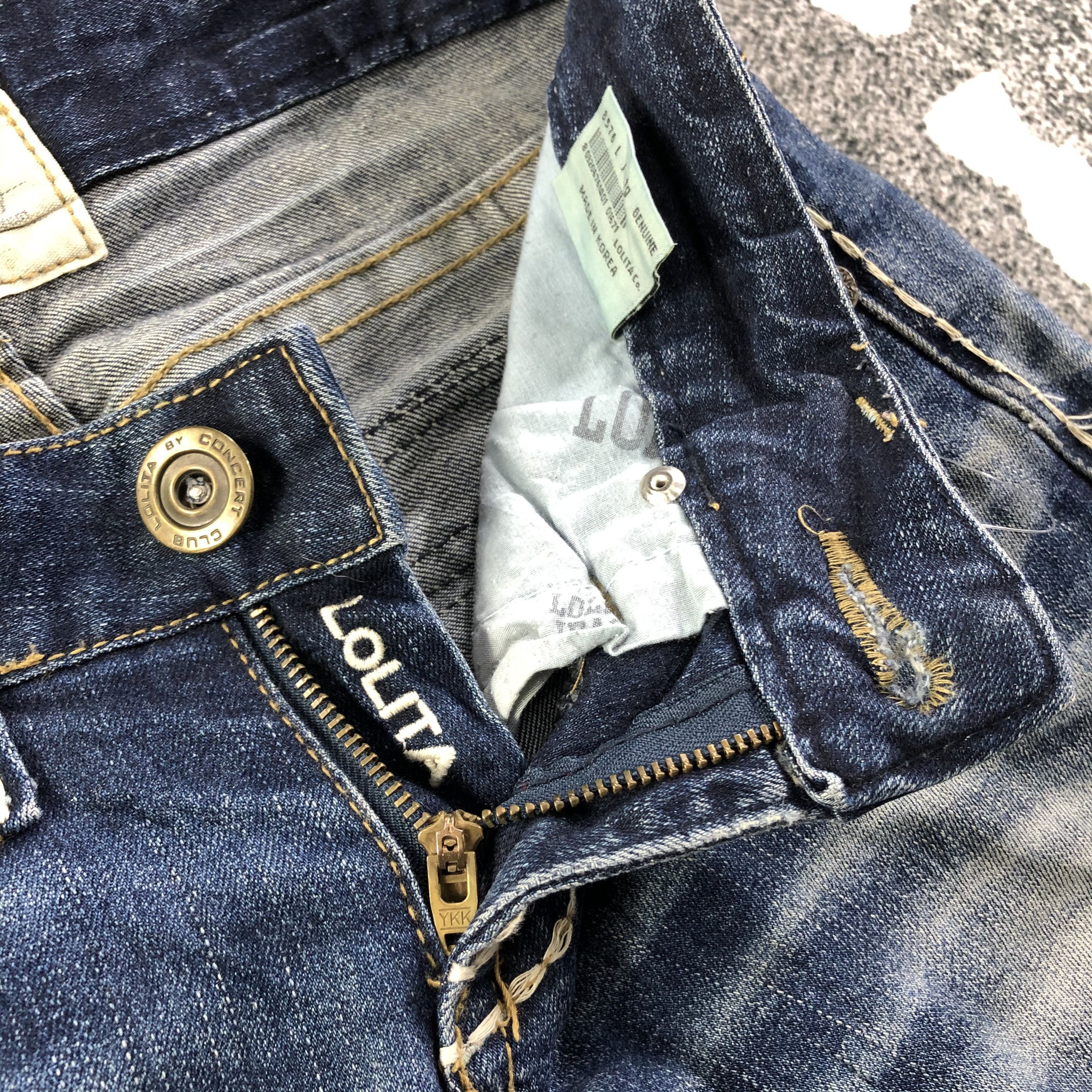 Japanese Brand Lolita Jeans Faded Blue Skinny Denim KJ1759 Size 30" / US 8 / IT 44 - 7 Thumbnail