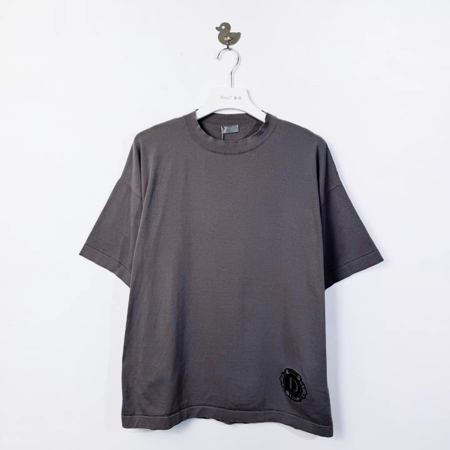 Dior DIOR 24 Flocked Logo Cotton Crew Short Tee Deep XL Size US XL / EU 56 / 4 - 1 Thumbnail