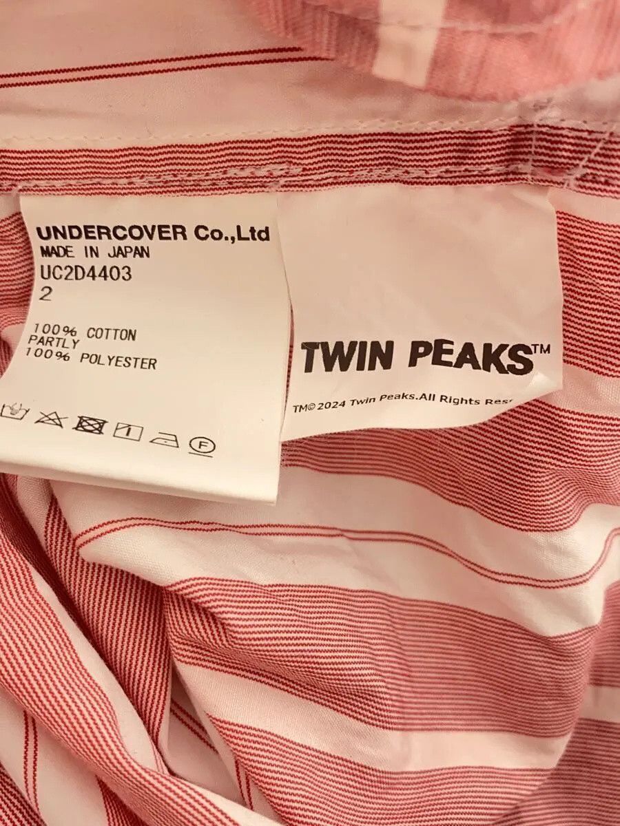 Undercover Stripe Cotton Long Sleeve Shirt Red
