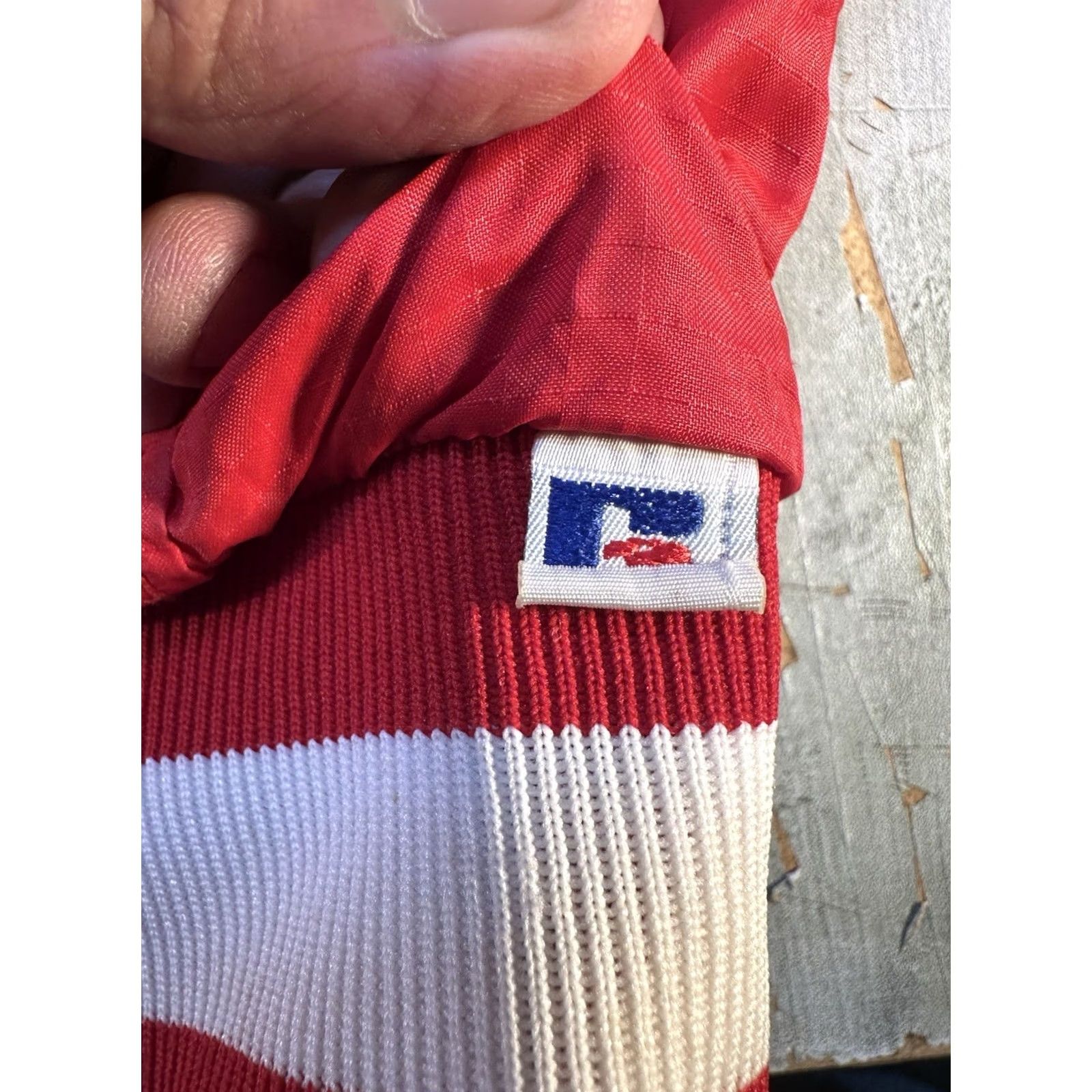 Russell Athletic VINTAGE Russell Athletic Hooded Windbreaker Jacket XL Men Red Nylon Thermal Waffle Lined 90s Made in USA Size US XL / EU 56 / 4 - 3 Thumbnail