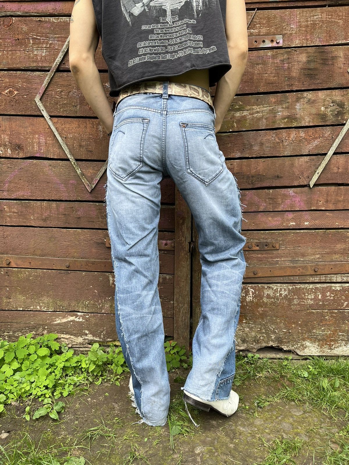Handmade Handmade custom denim jeans flared pants reworked grunge Size US 34 / EU 50 - 5 Thumbnail