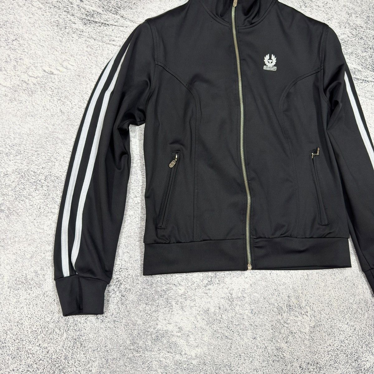 Belstaff × Designer Belstaff Womens Black Taped Track Jacket M size 42 Size M / US 6-8 / IT 42-44 - 2 Thumbnail