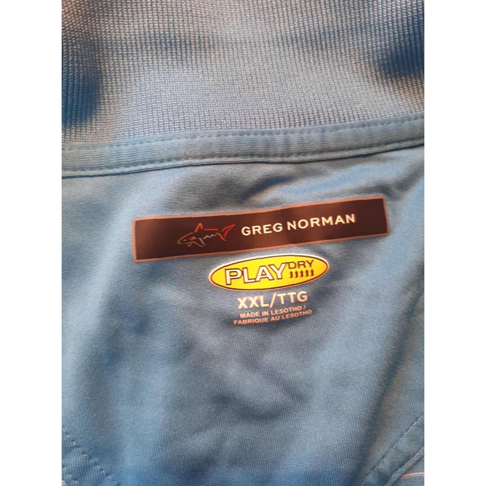 Vintage Greg Norman Mens Shirt XXL Short Sleeve Blue Striped Collar Size US XXL / EU 58 / 5 - 3 Thumbnail