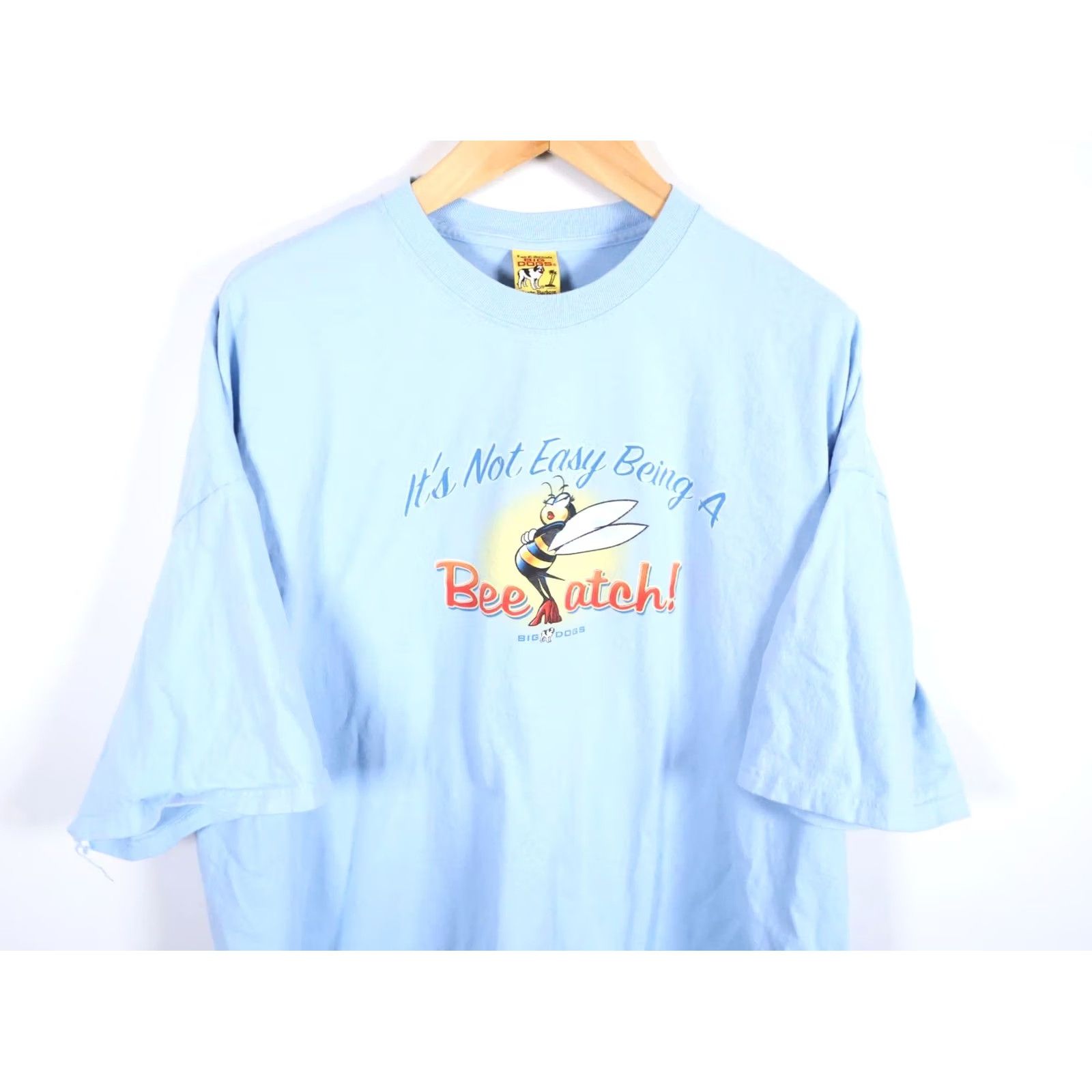 Big Dogs VINTAGE Big Dogs Shirt Mens 3XL Blue VTG Bee atch Adult Sky Queen Humor Y2K 2000s Size US XXL / EU 58 / 5 - 4 Thumbnail