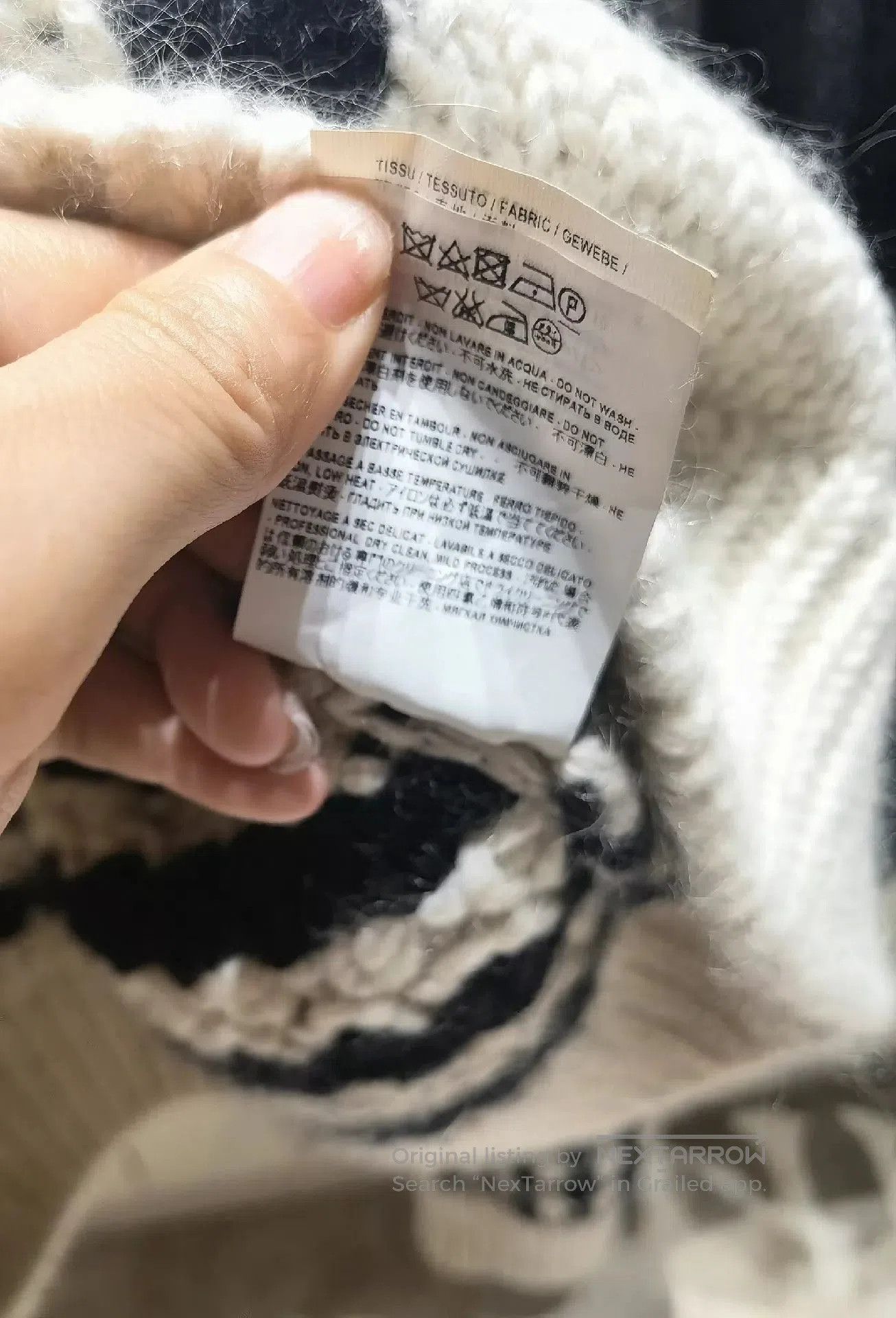 Saint Laurent Paris Saint Laurent Paris Black and white long sleeved knitted sw Size US L / EU 52-54 / 3 - 6 Thumbnail