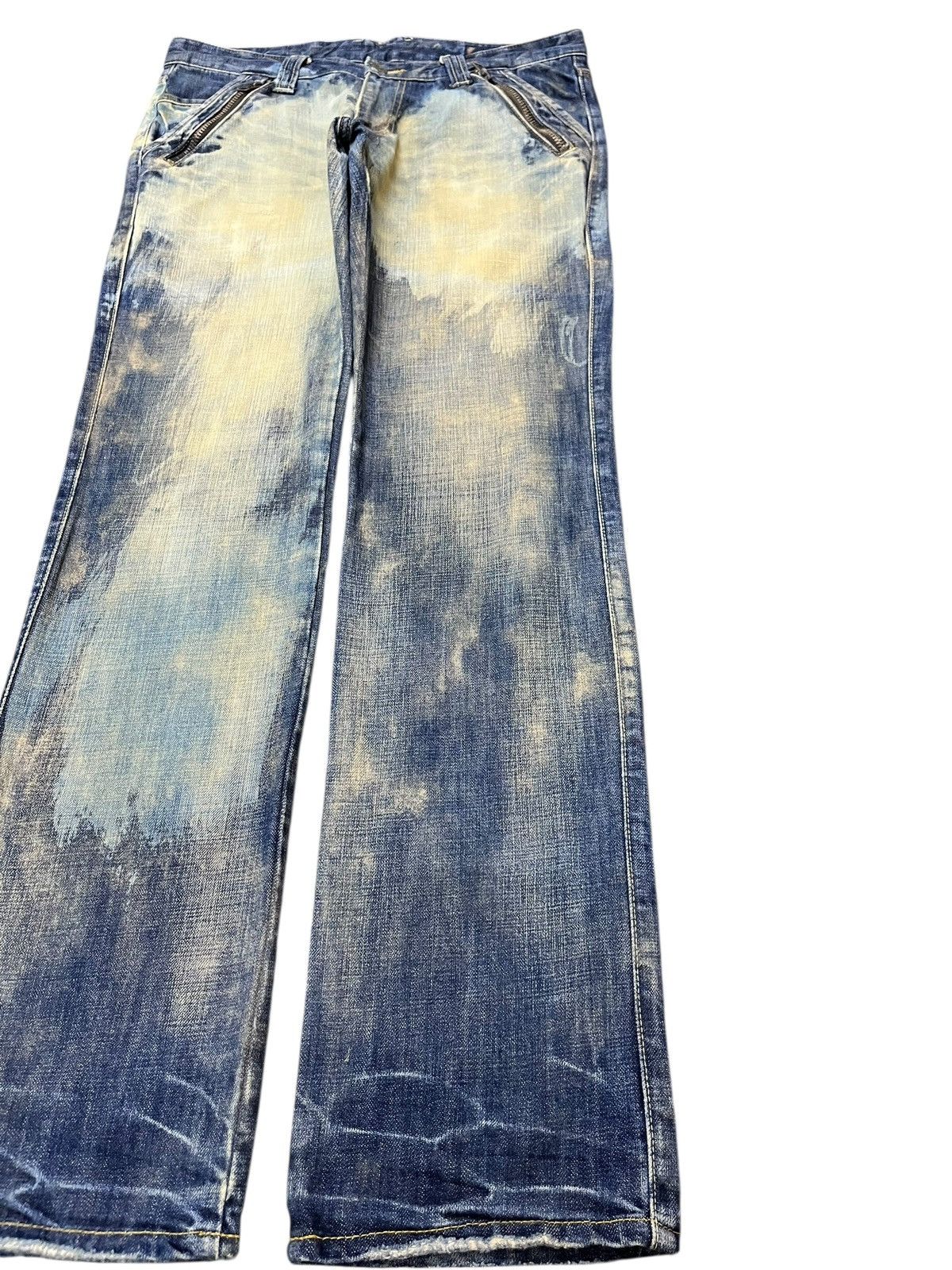 RAGEBLUE Vintage Rageblue Faded Mudwash Whiskers Denim Size US 33 - 4 Thumbnail
