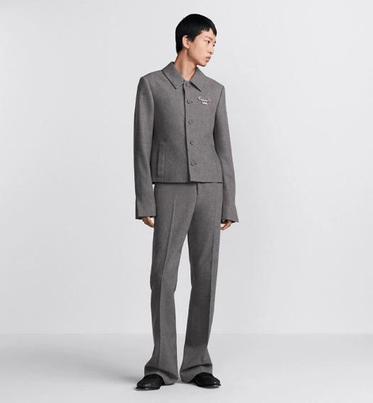 Dior o1w1db10525 443C13 Flared Pant in Gray Size US 30 / EU 46 - 4 Thumbnail