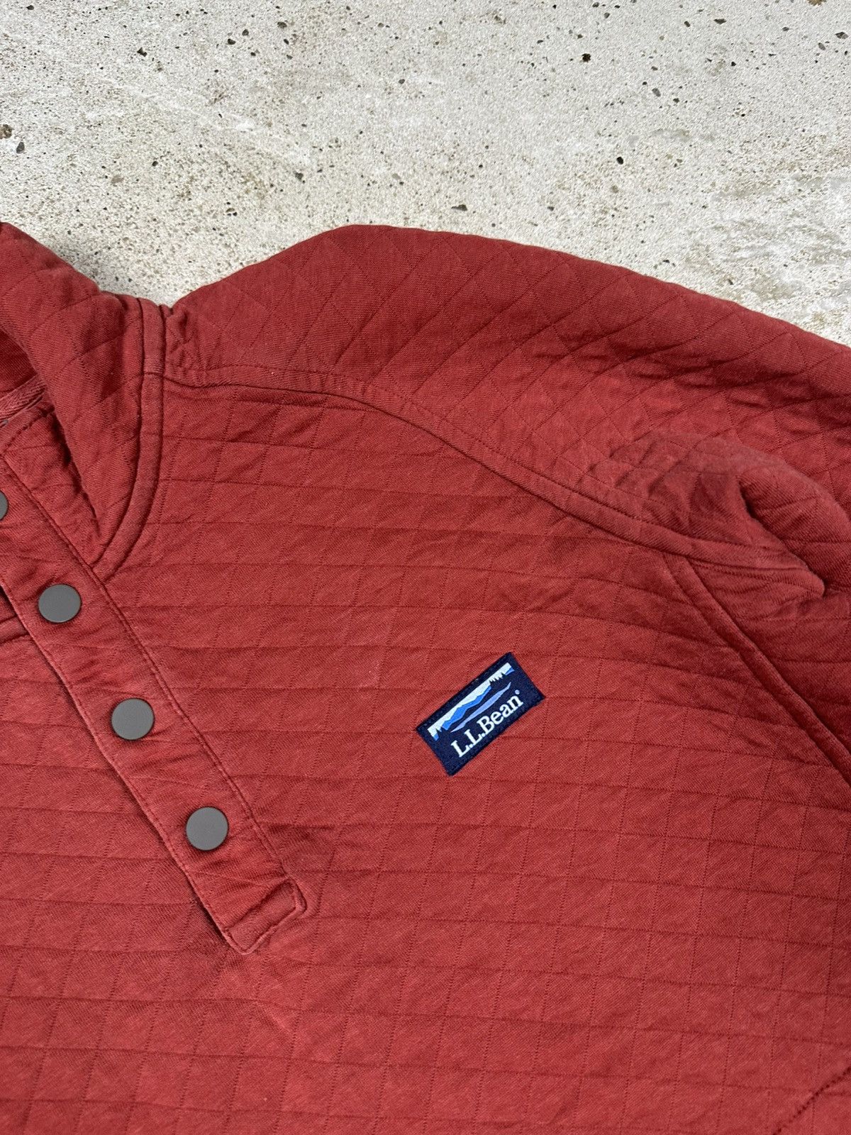 L.L. Bean × Vintage L.L. Bean Quilted Red Sweatshirt Half Button Outdoor Size US S / EU 44-46 / 1 - 7 Thumbnail