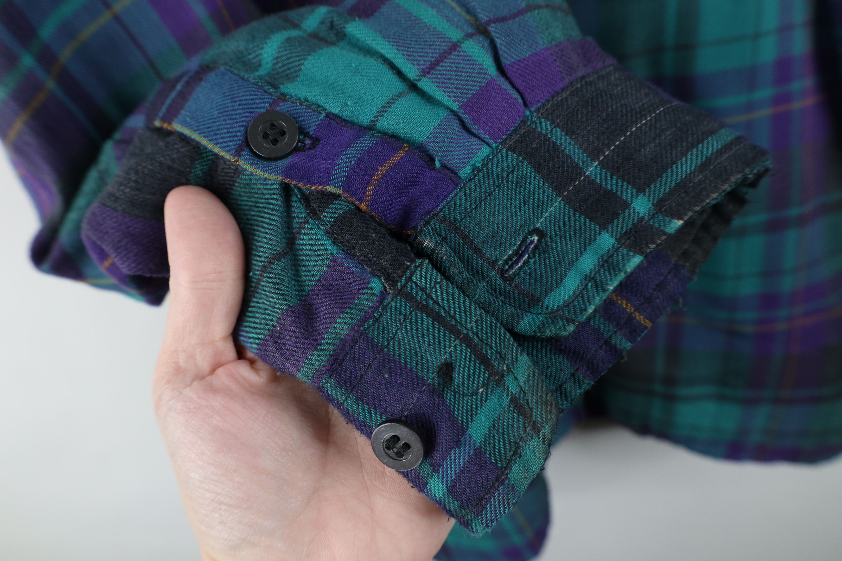 Vintage Vintage 90s Streetwear Quilted Flannel Shirt Jacket Shacket Size US L / EU 52-54 / 3 - 4 Thumbnail
