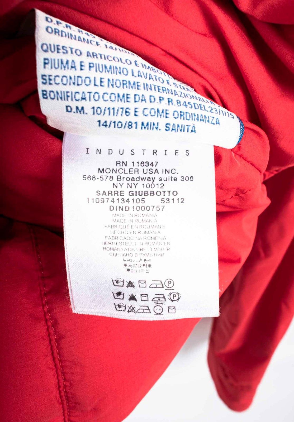 Moncler Moncler Men Jacket down quilted Sarre Size 5-L, S1983 Size US L / EU 52-54 / 3 - 9 Thumbnail