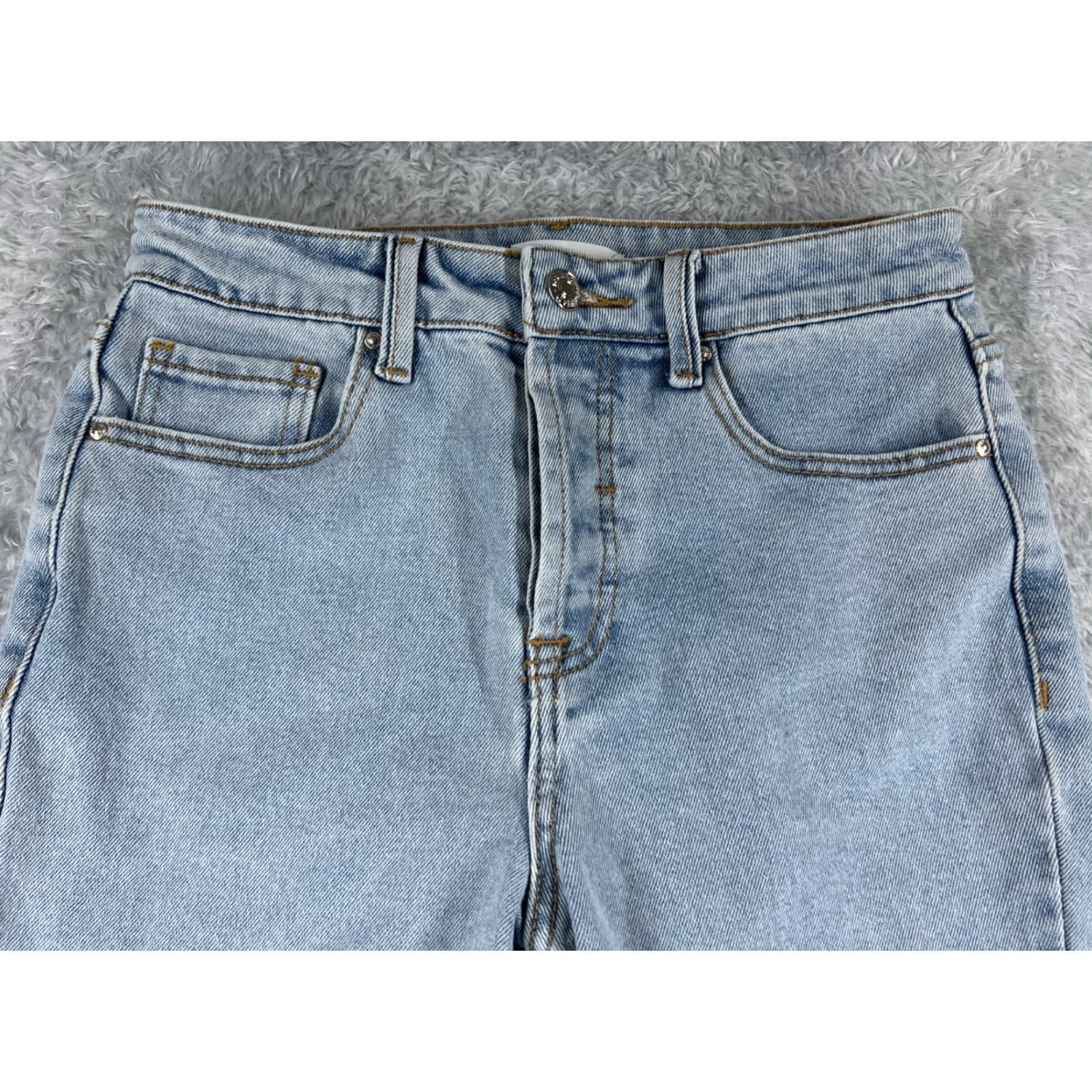 Forever 21 FOREVER 21 Jeans Women 24 Blue Denim Flared Slit Ankle Mid Cotton 24x29 Vintage No Size 42" / US 20 - 4 Thumbnail
