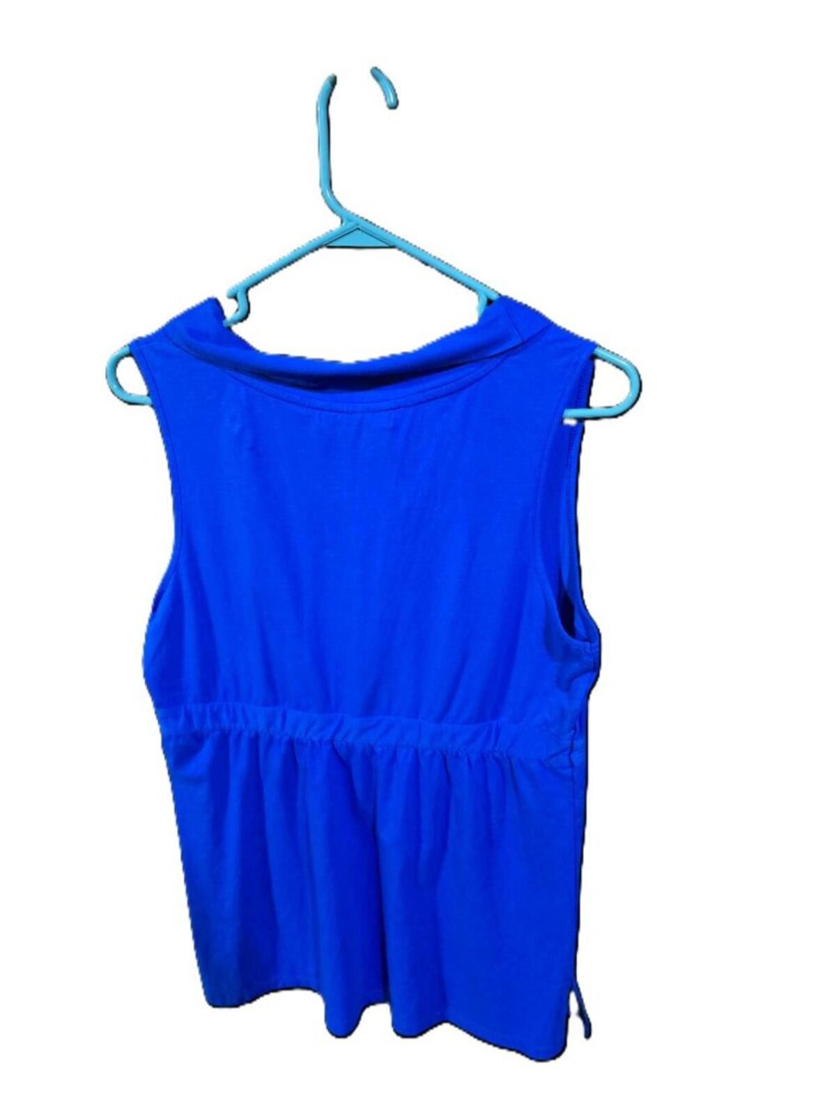 Other Liz Claiborne Sleeveess Blue Pullover Top Size Med (10-12) Size M / US 6-8 / IT 42-44 - 2 Thumbnail