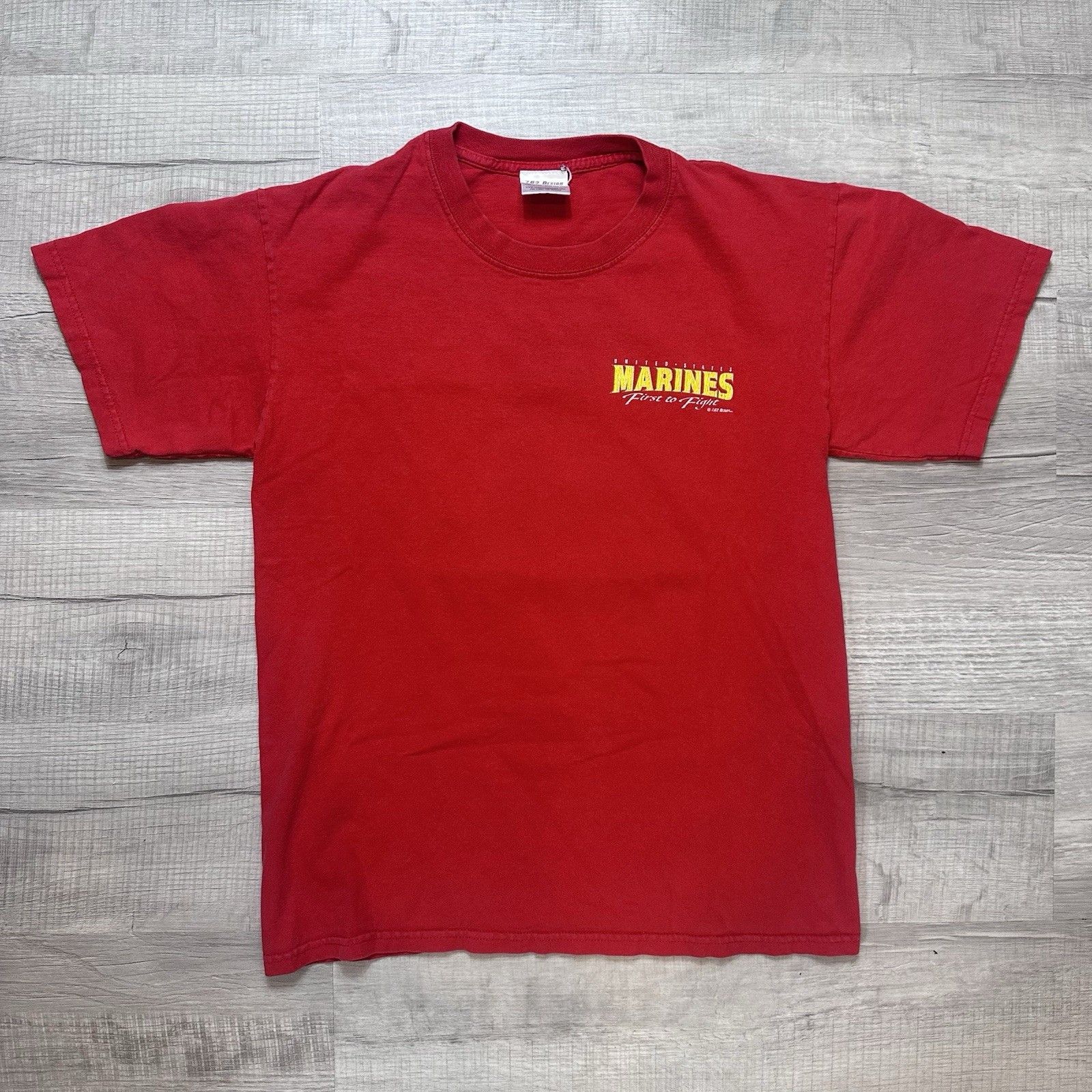 Vintage Vintage Marines Tee Mens United States First To Fight USMC Size US M / EU 48-50 / 2 - 2 Thumbnail