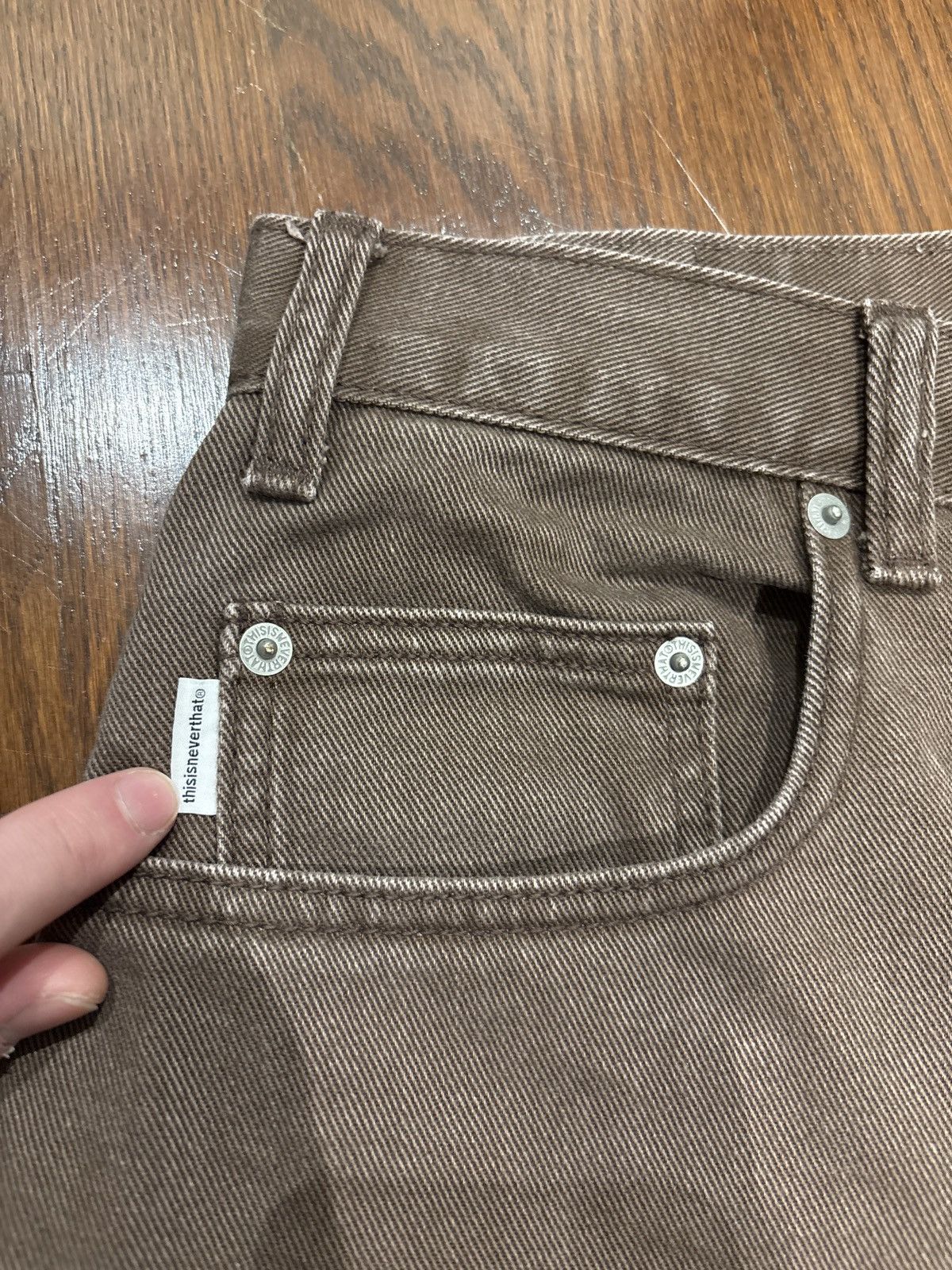 thisisneverthat Thisisneverthat Relaxed Jeans in Brown Size US 32 / EU 48 - 7 Thumbnail