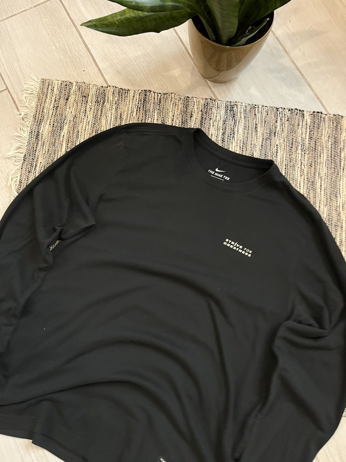 Nike × Vintage Vintage Nike Longsleeve Tshirt DriFit black basketball tee Size US L / EU 52-54 / 3 - 6 Thumbnail
