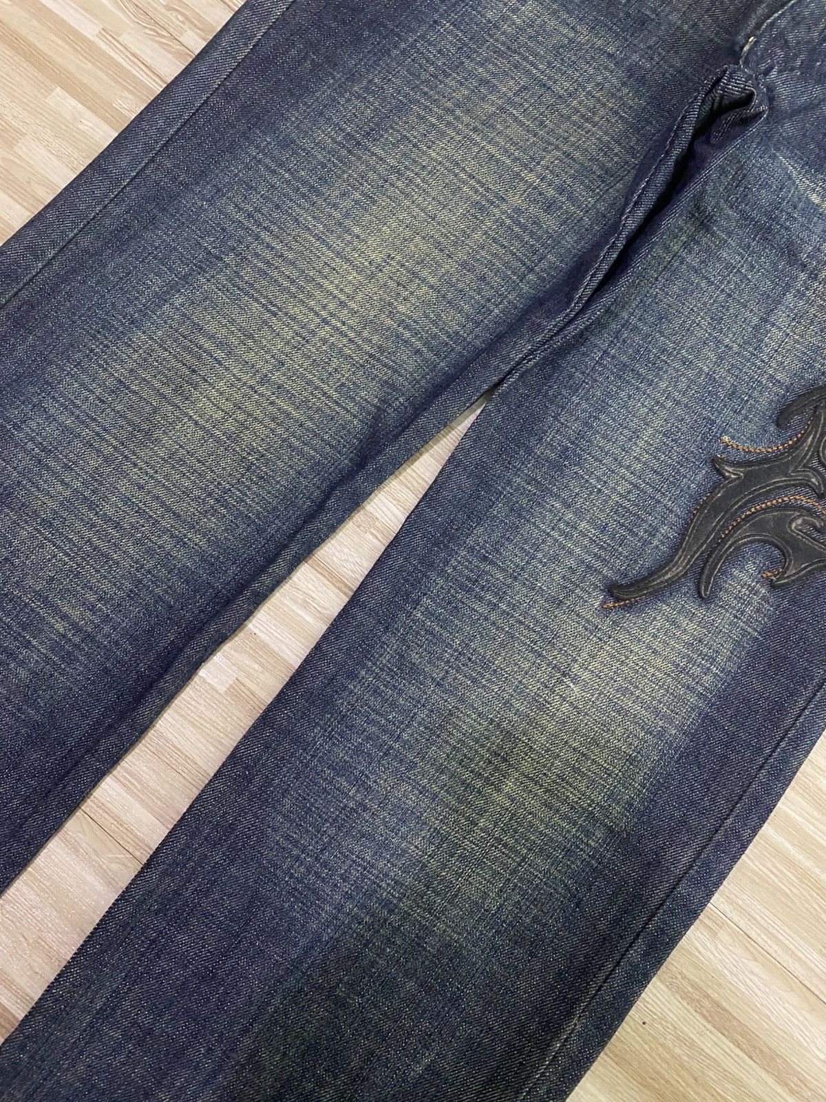 Japanese Brand 💥INSANE 90s JAPANESE MUDWASH EMBROIDERY TATTOO STYLE JEANS💥 Size US 30 / EU 46 - 5 Thumbnail