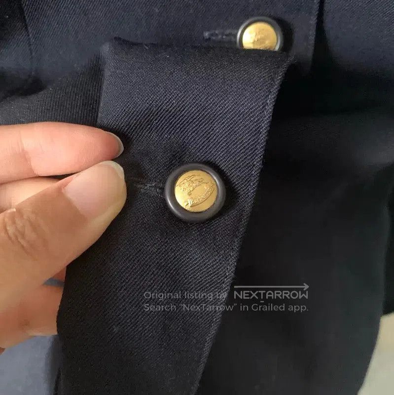 Burberry Burberry Navy Blue Wool Long Sleeve Dress. Size XS / US 0-2 / IT 36-38 - 3 Thumbnail