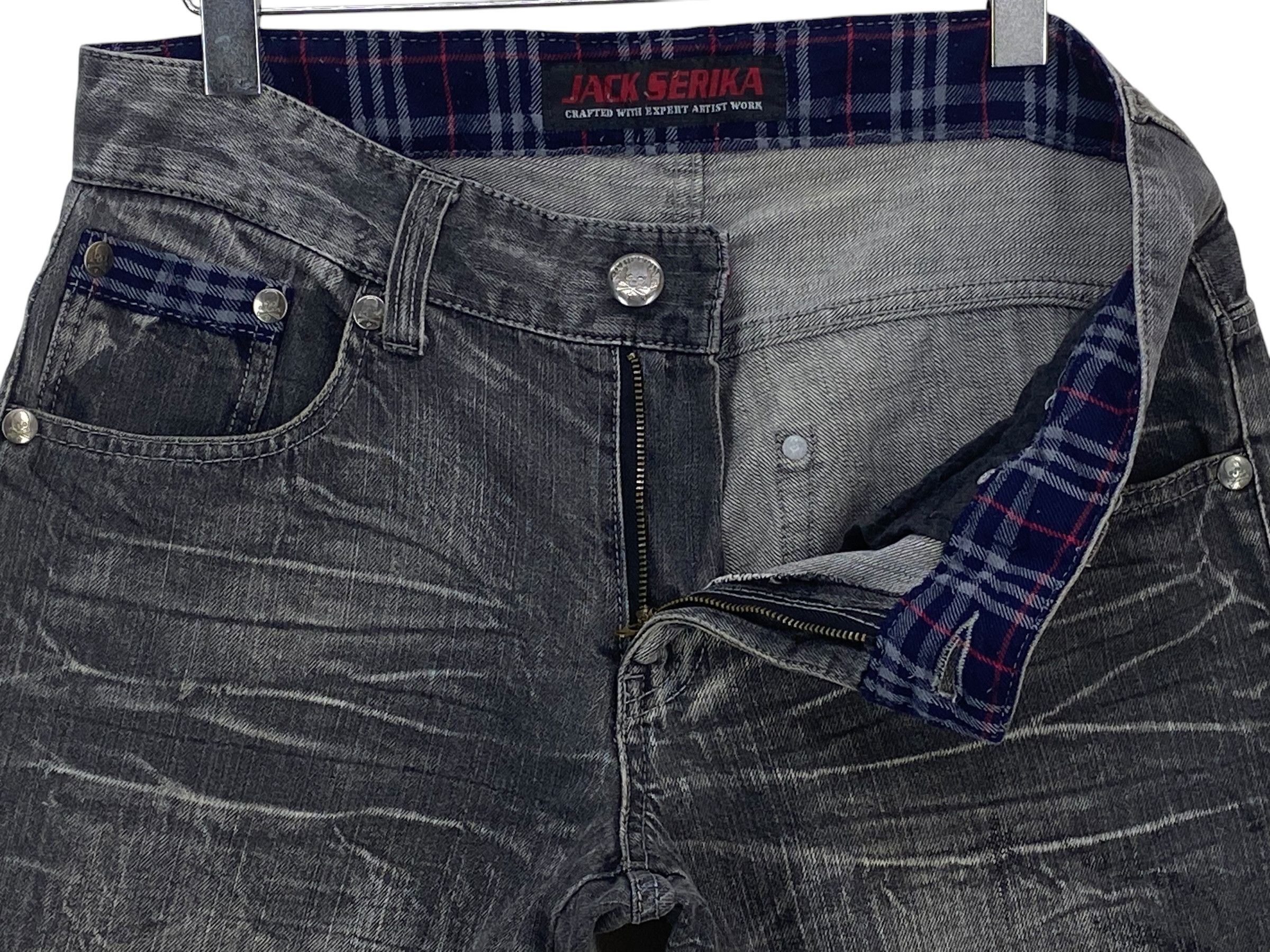 Japanese Brand Jack Serika Double Waist Light Wash Denim Size US 33 - 4 Thumbnail